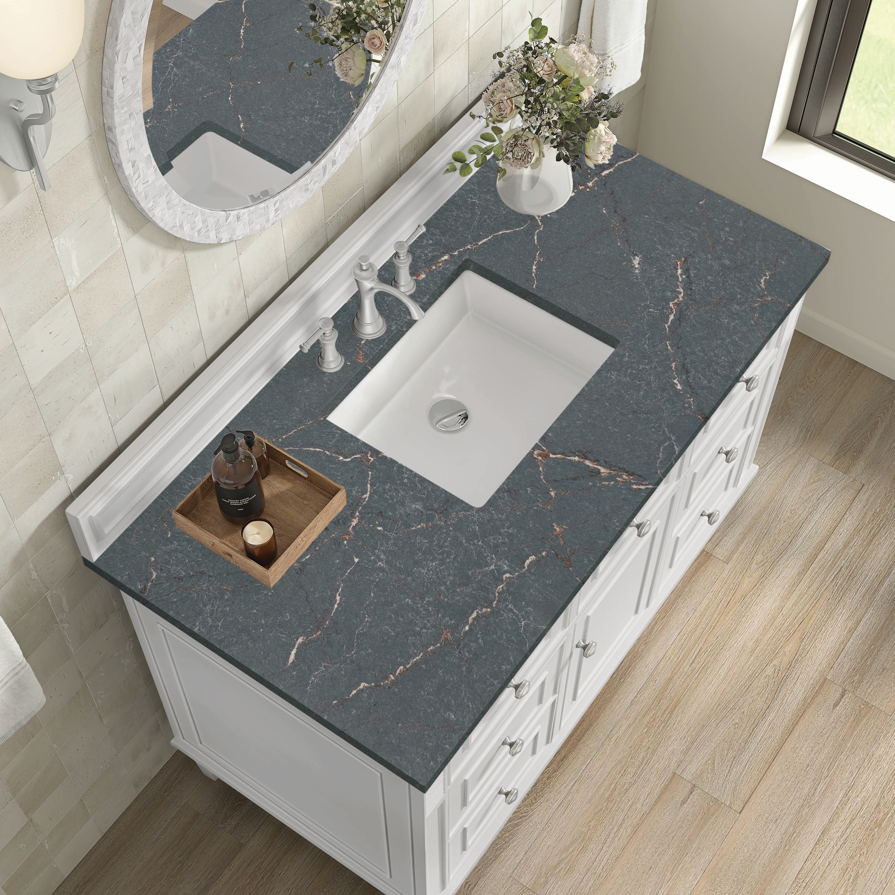 James Martin Vanities 424-V48-BW-3PBL Bath-Vanity-Combo - View #5