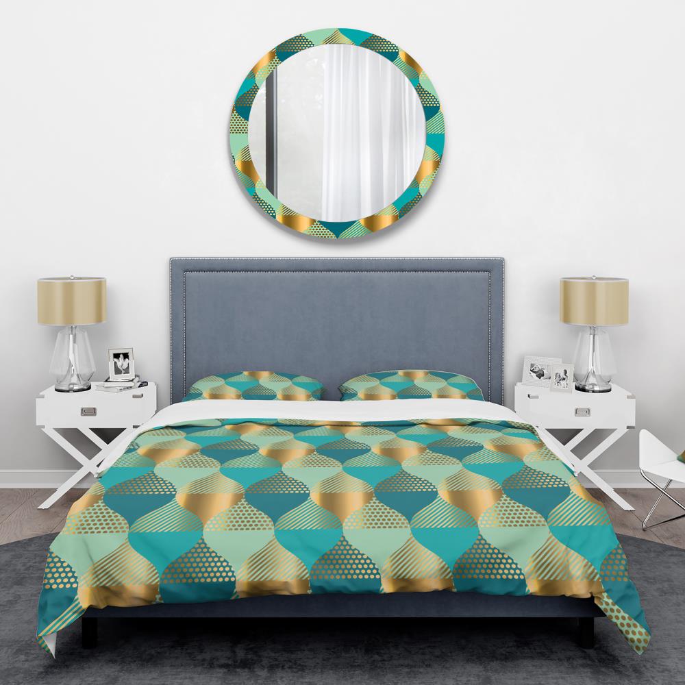 Designart BED24243-T N/AN/A 3 -Piece Blue Twin Duvet cover Set