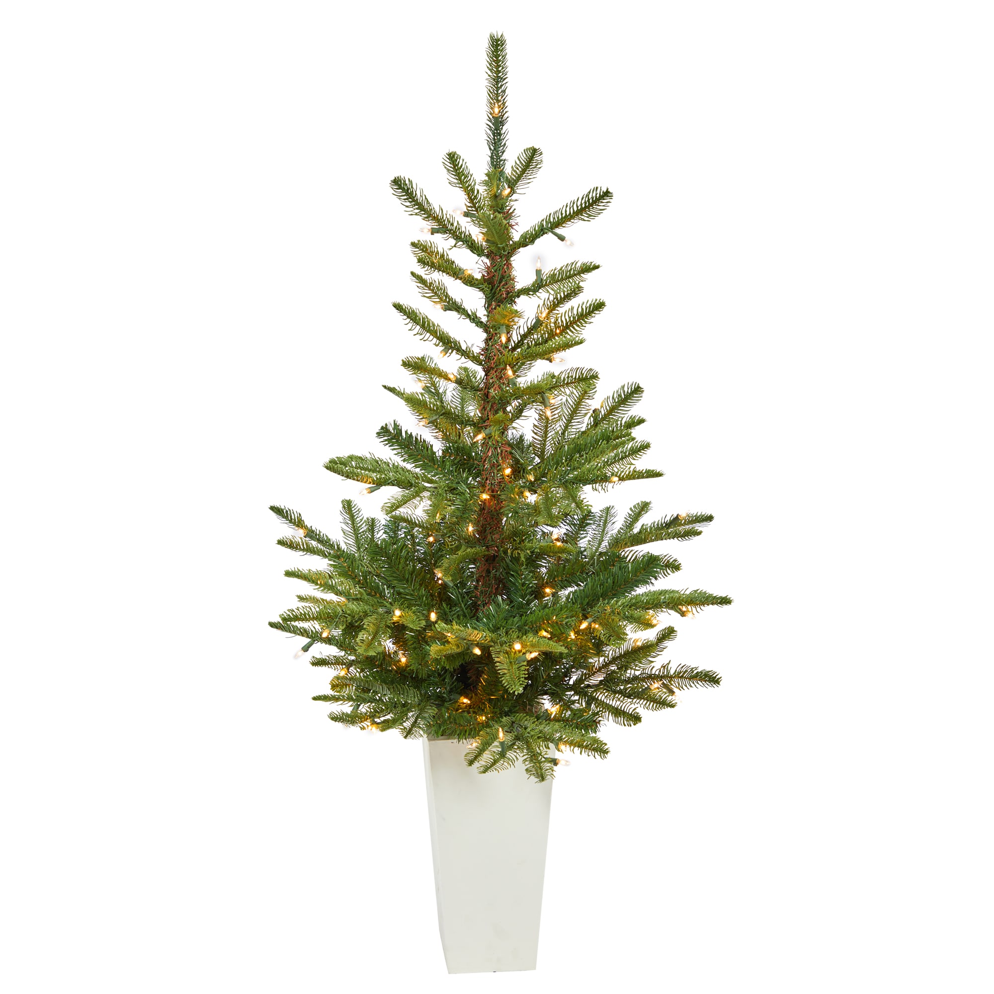 Nearly Natural T2297 4.5-ft Spruce Pre-lit Artificial Christmas Tree with LED Lights