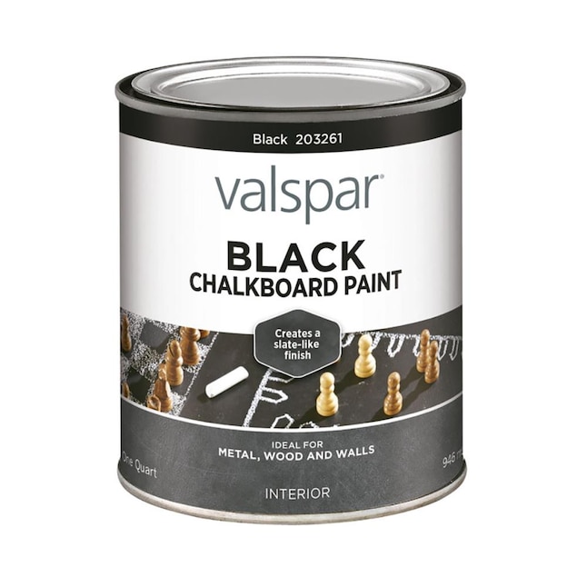 Valspar Black Latex Chalkboard Paint (1-quart) in the Craft Paint  department at