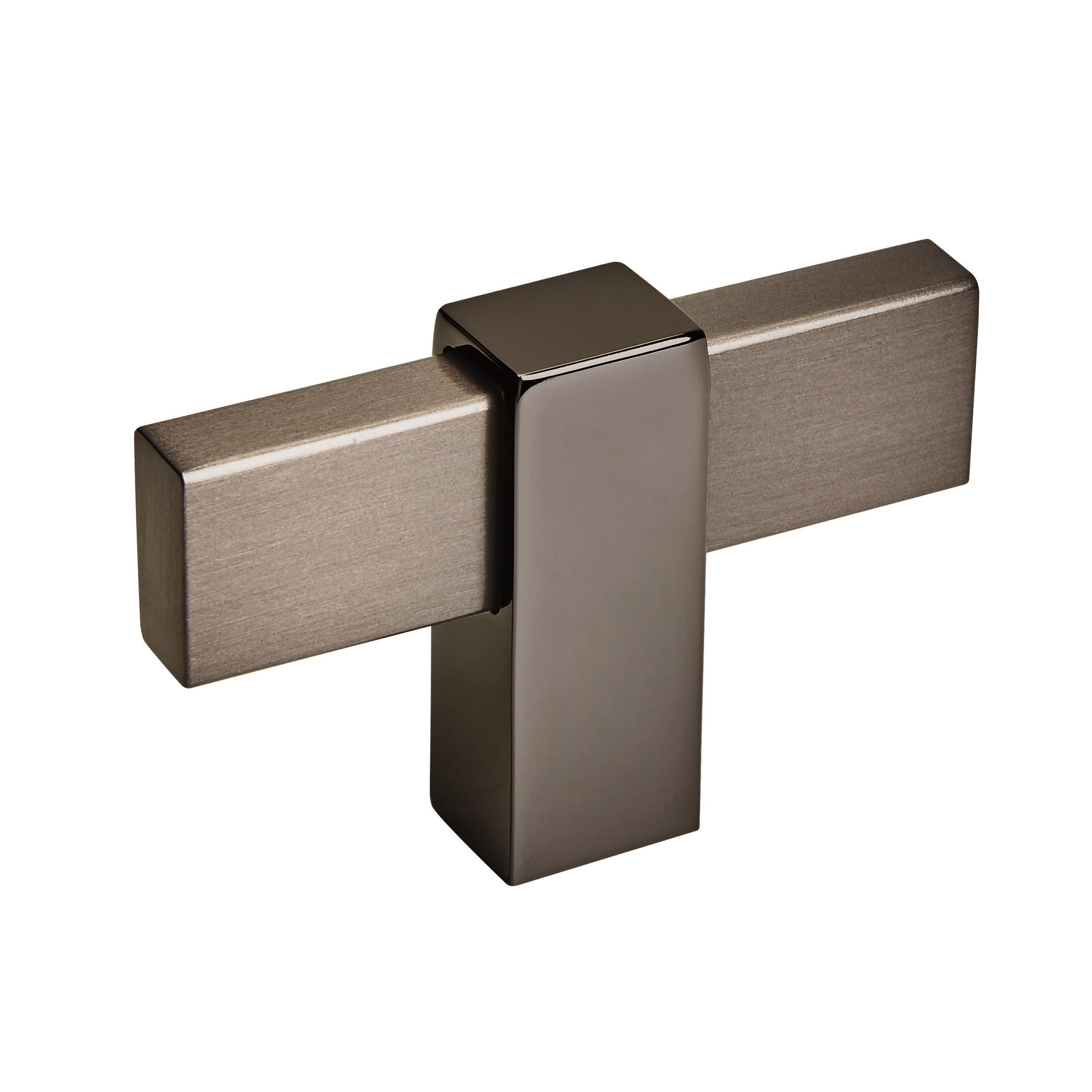 Amerock BP36720BBNBN Mulino 2-3/8-in Black Brushed Nickel/Black Nickel Bar Contemporary Cabinet Knob