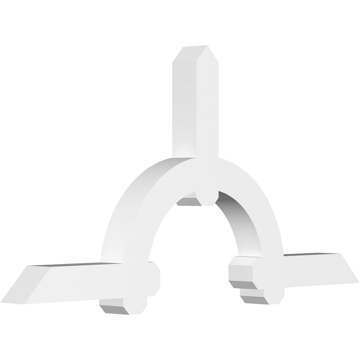 Ekena Millwork GBP060X30X0404ERI00 Ericson White PVC Gable bracket