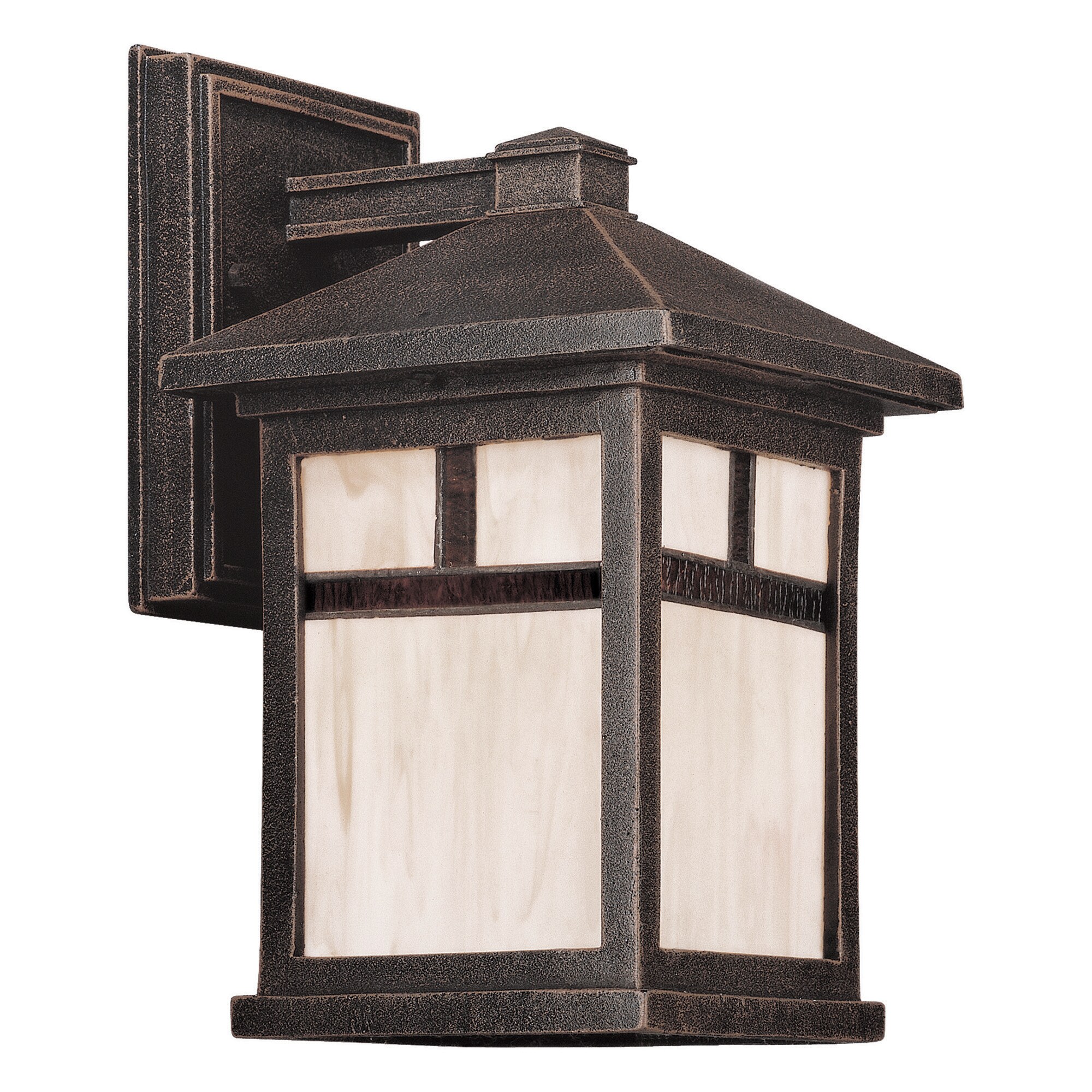 Forte Lighting 1773-01-28 Cardiff 1 -Light 10.5-in H Satin Bronze Hardwired Outdoor Wall Light