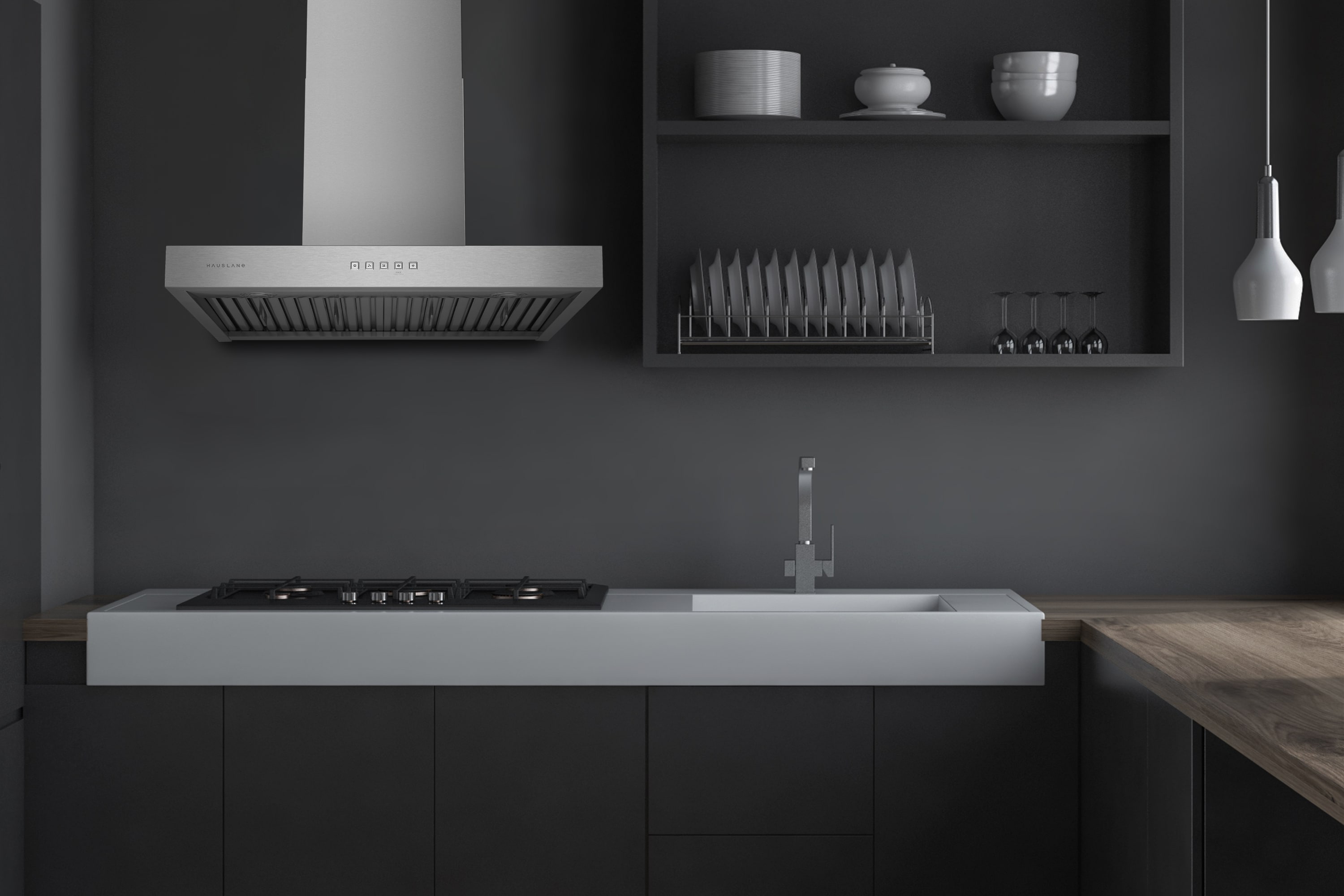 Hauslane WM-730SS-30 Wall-Mounted-Range-Hoods - View #3