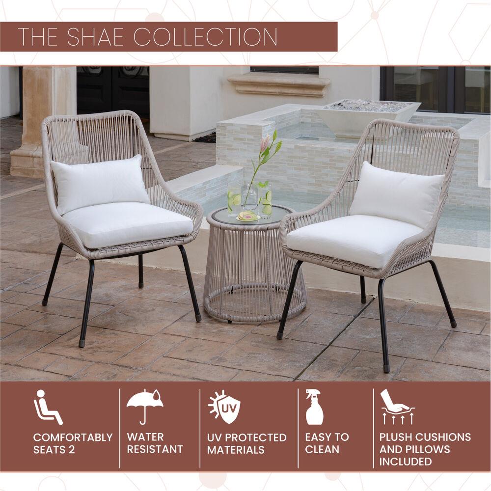 Mod Furniture SHAE3PC-WHT Patio-Conversation-Sets - View #2