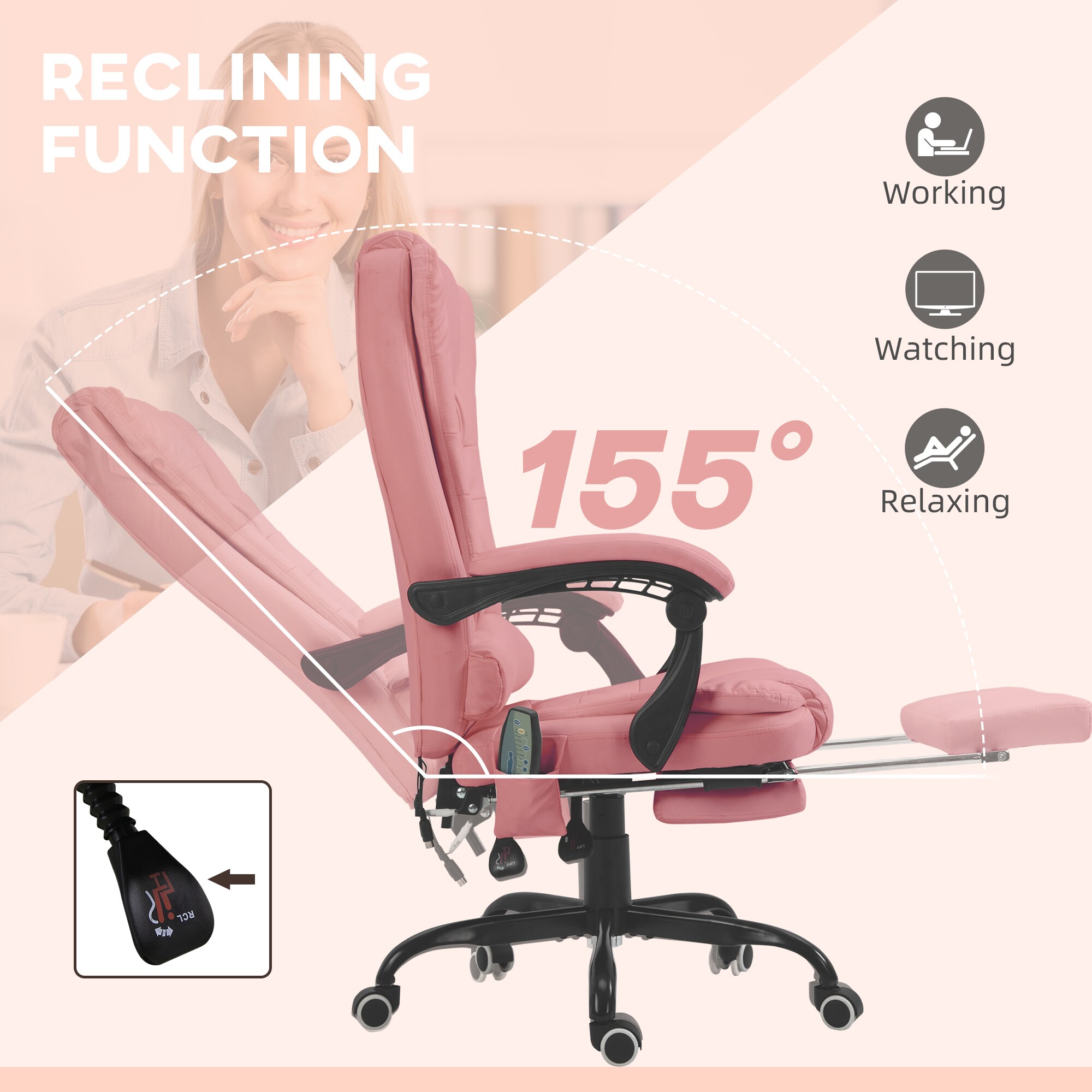 Vinsetto 921-342V81PK Office-Chairs - View #5
