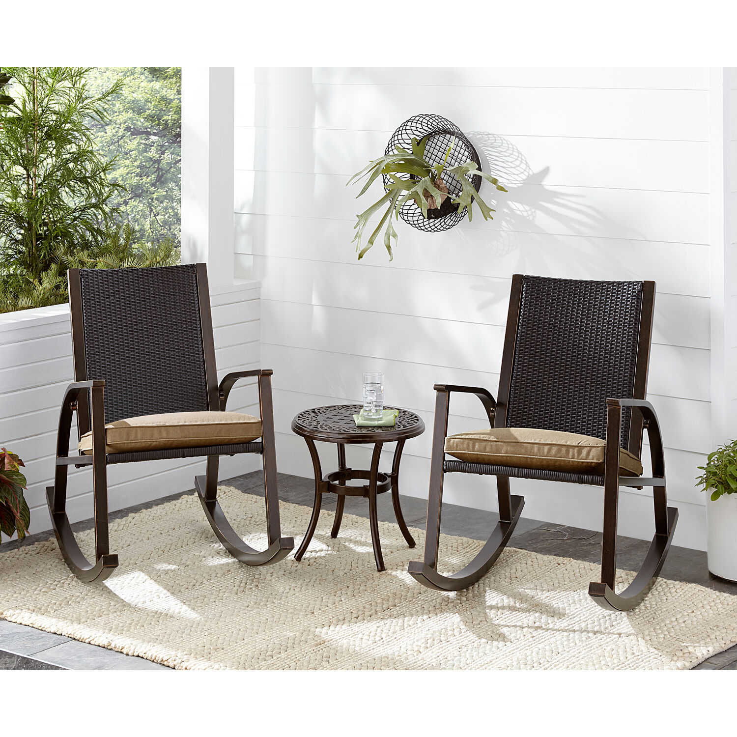 Hanover TRADWB3PCRKR-TAN Patio-Conversation-Sets - View #5