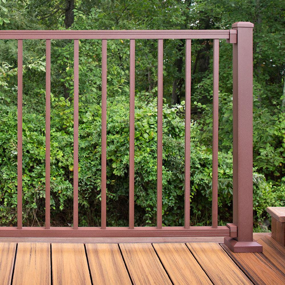 Trex Signature Railing 2.5-in x 2.5-in x 3-1/4-ft Bronze Aluminum Deck ...