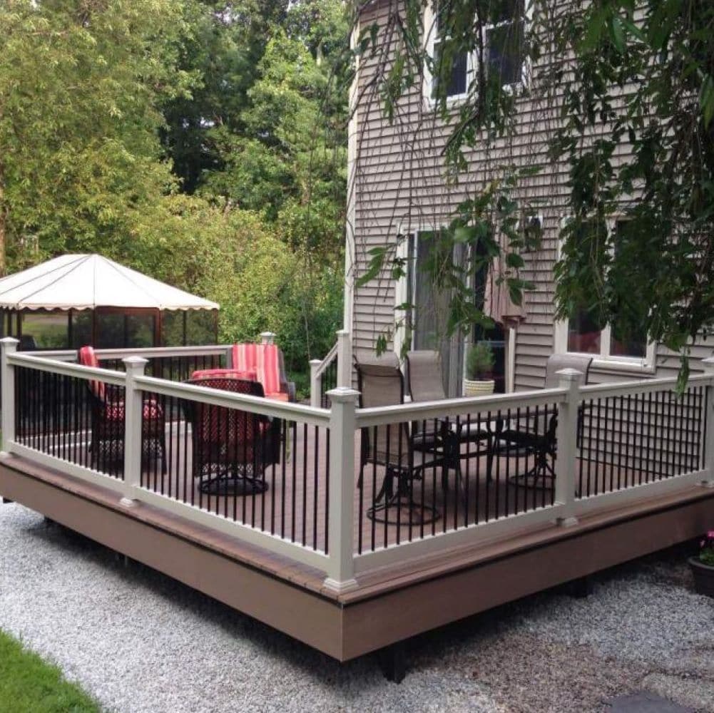 Capital Railing 6-ft x 36-in Tan Vinyl Deck Stair Rail Kit in the Deck ...