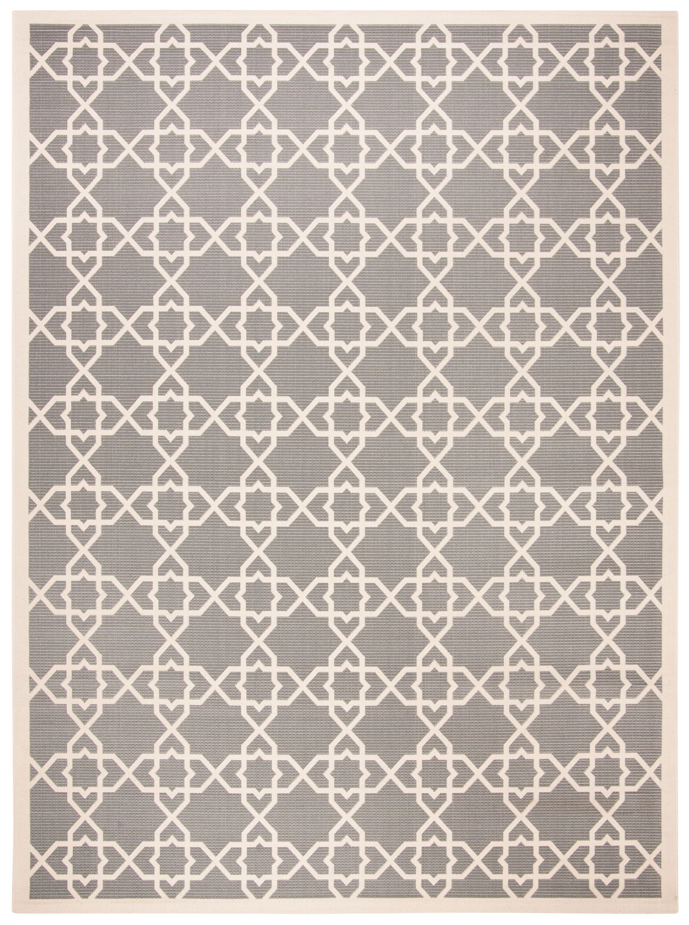 Cy6032 Courtyard Grey Beige 9 X 12 Area Rug
