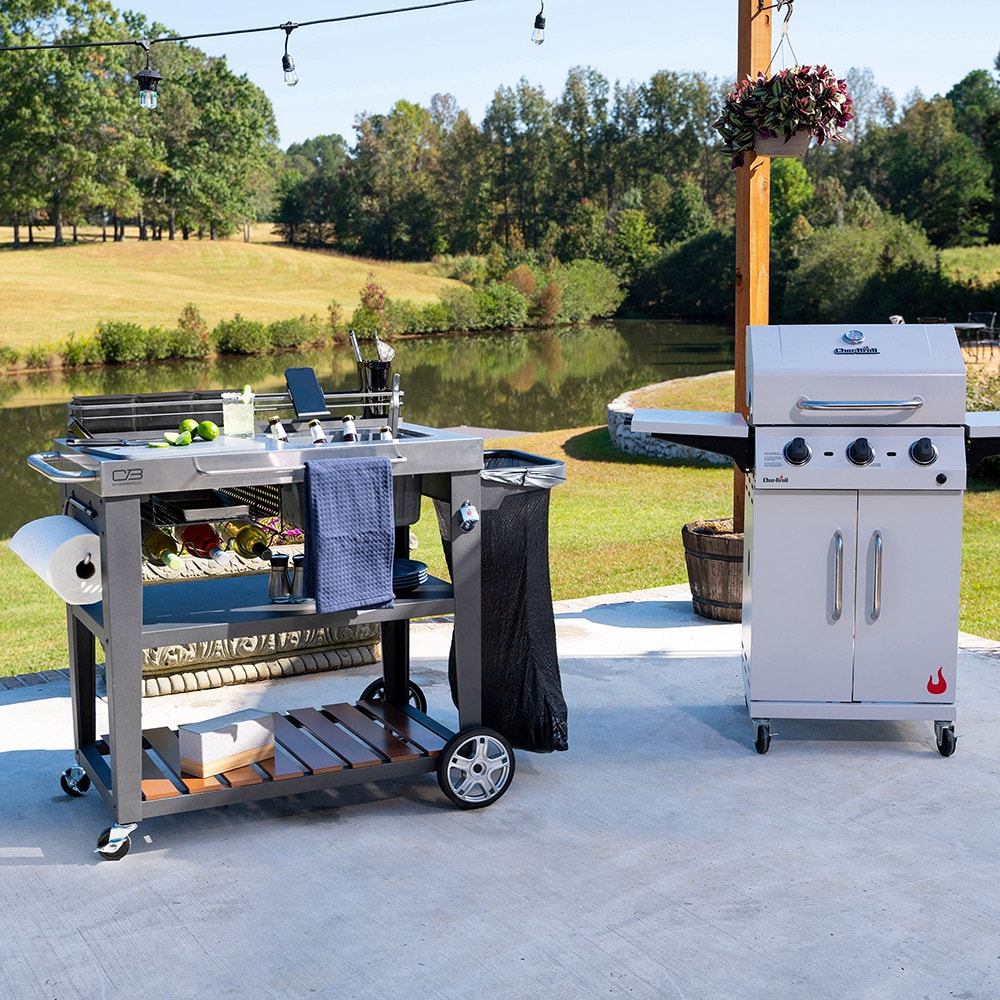 Char Broil Black Steel Grill Cart