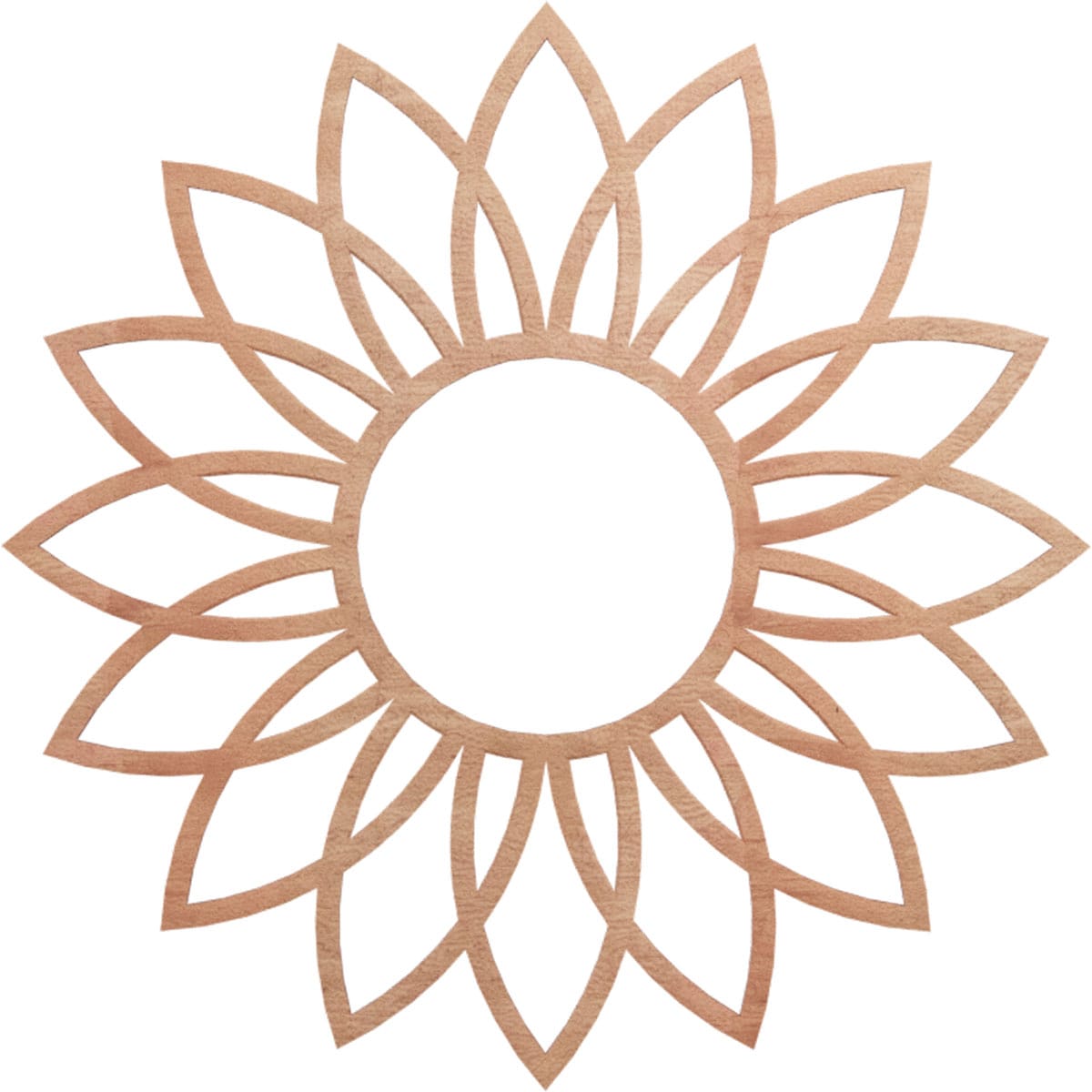 Ekena Millwork CMWP26X26X0375DACH Daisy Fretwork 26-in W x 26-in L Contemporary Cherry Wood Whole Ceiling Medallion