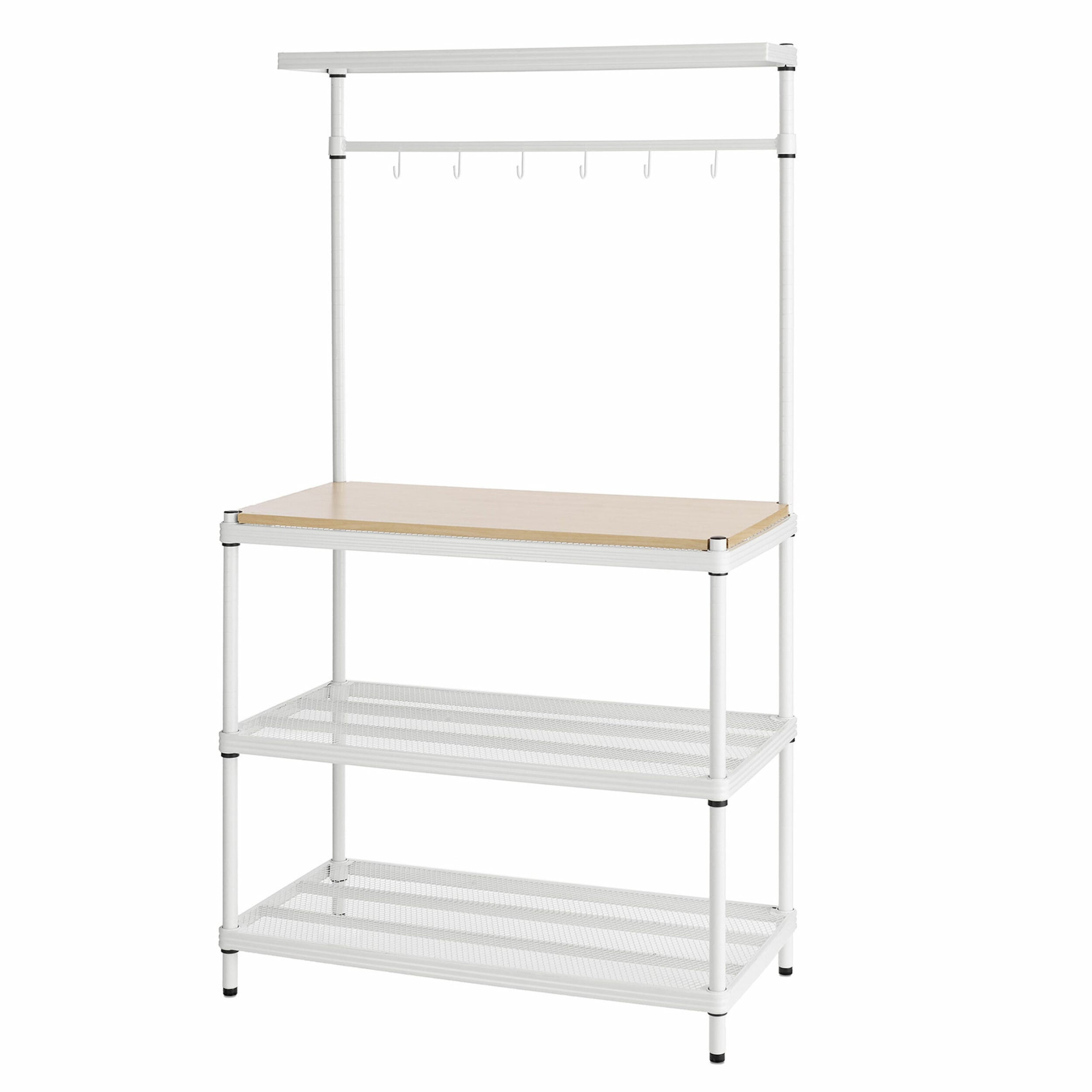 Design Ideas 325732 Stainless steel Heavy Duty 3 -Tier Utility shelving unit ( 17.7-in W x 25-in D x 63-in H ) ( White , ( 440-lb lbs. Capacity Per Shelf )