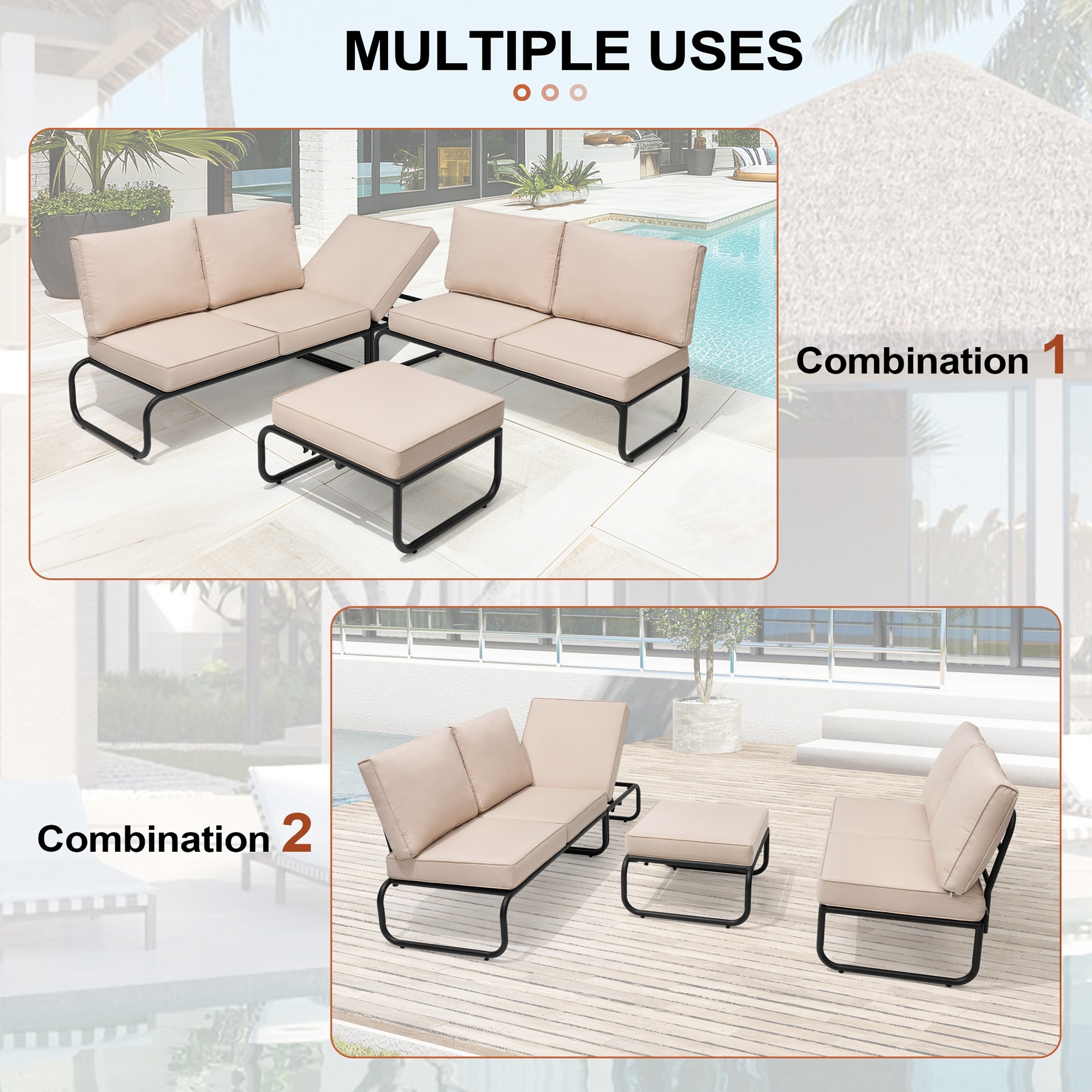 Crestlive Products CL-SF007BEI Patio-Sofas-Daybeds - View #8