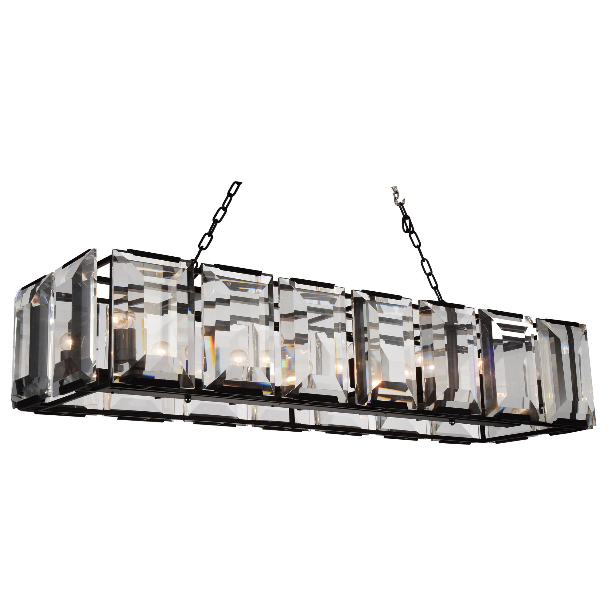 CWI Lighting 9860P55-14-101 Jacquet 14 -Light Black Rustic For Use in Bathrooms, Bedrooms, Dining Rooms, Foyers, Kitchens, Living Rooms Chandelier