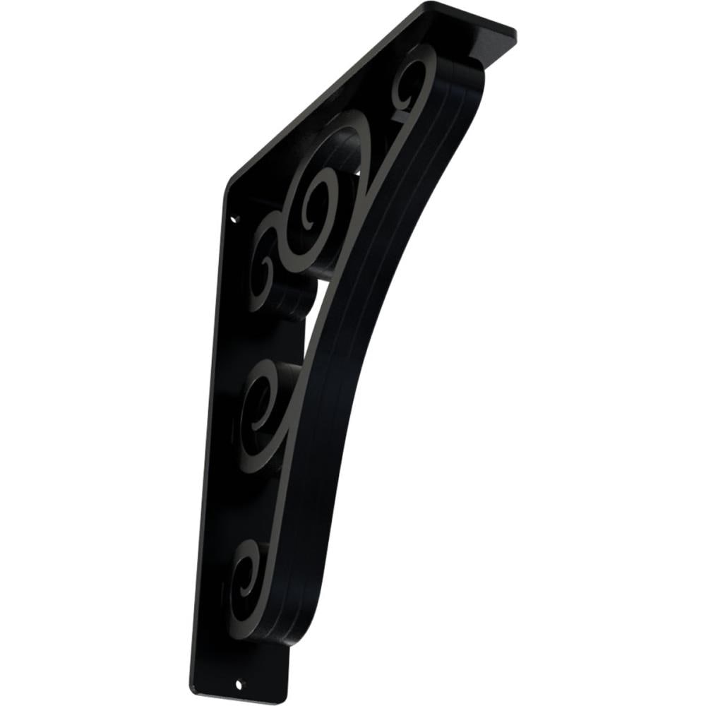 Ekena Millwork BKTM02X07X10TTN Tristan 7.5-in x 2-in x 10-in Black Wrought iron Countertop support bracket