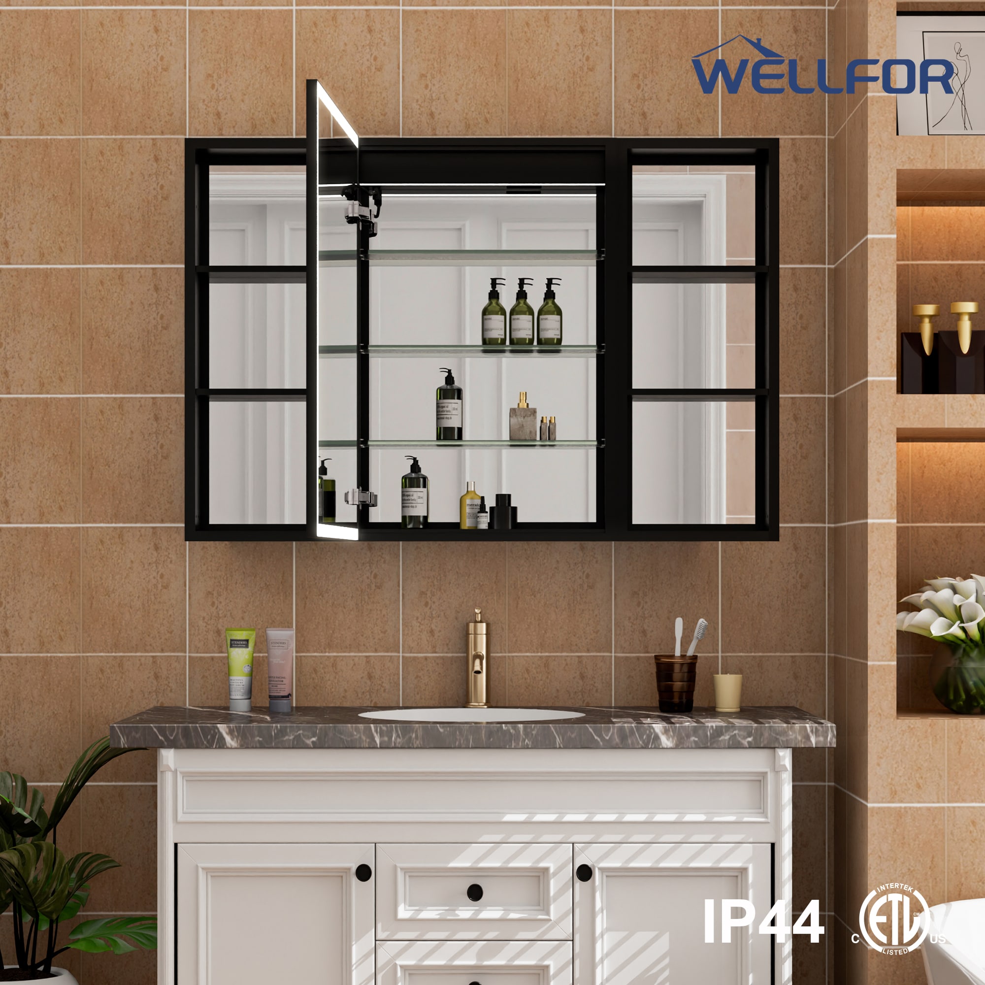 WELLFOR MC-W12MCL2030L-MC Bathroom-Medicine-Cabinets - View #2