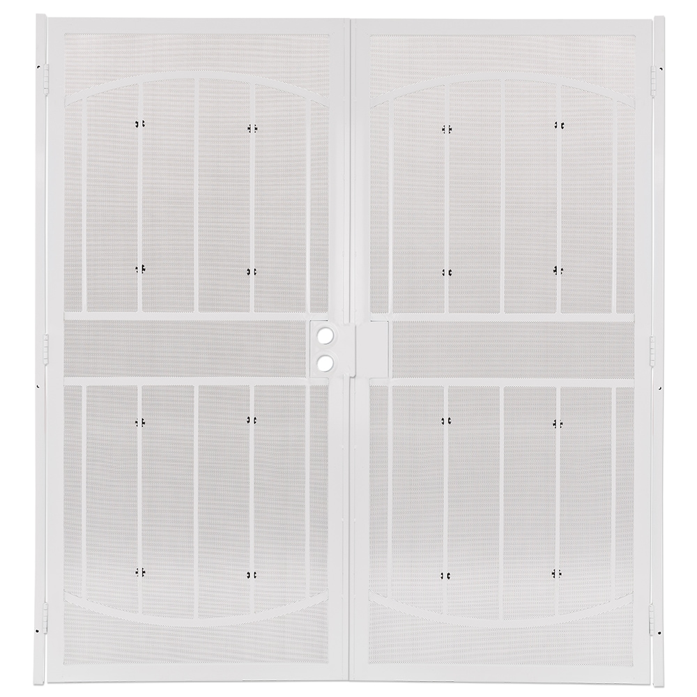 Gatehouse Gibraltar Max 64-in X 81-in White Steel Surface Mount Double ...