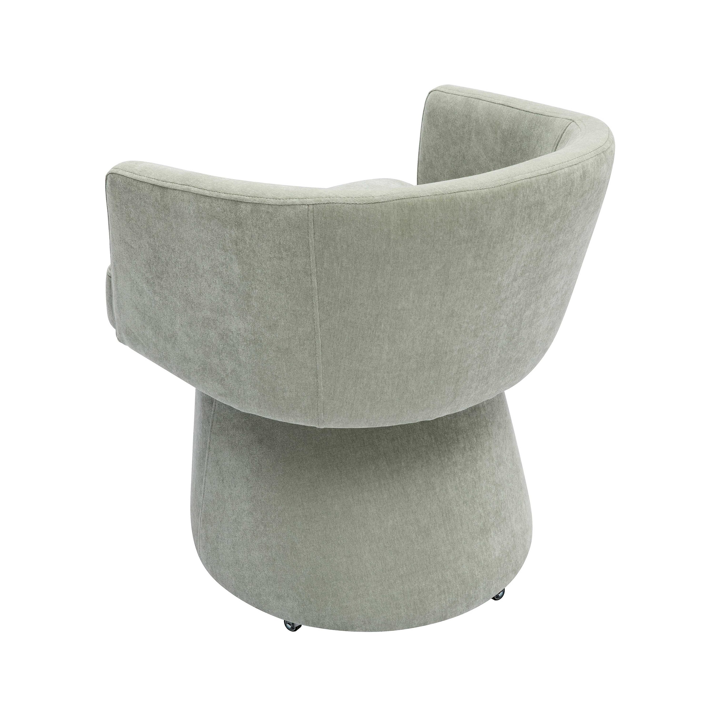 Kristen Light Green Recycled Fabric Rolling Desk Chair