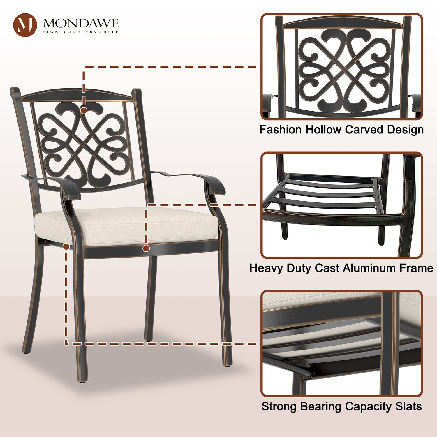 Mondawe MO1026BE-B Patio-Dining-Sets - View #5
