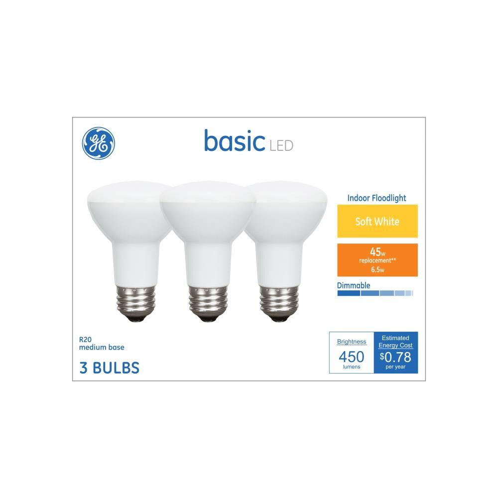 13 GE Reveal 45W R20 Light Bulbs Indoor Floodlight PC:73439 qty 