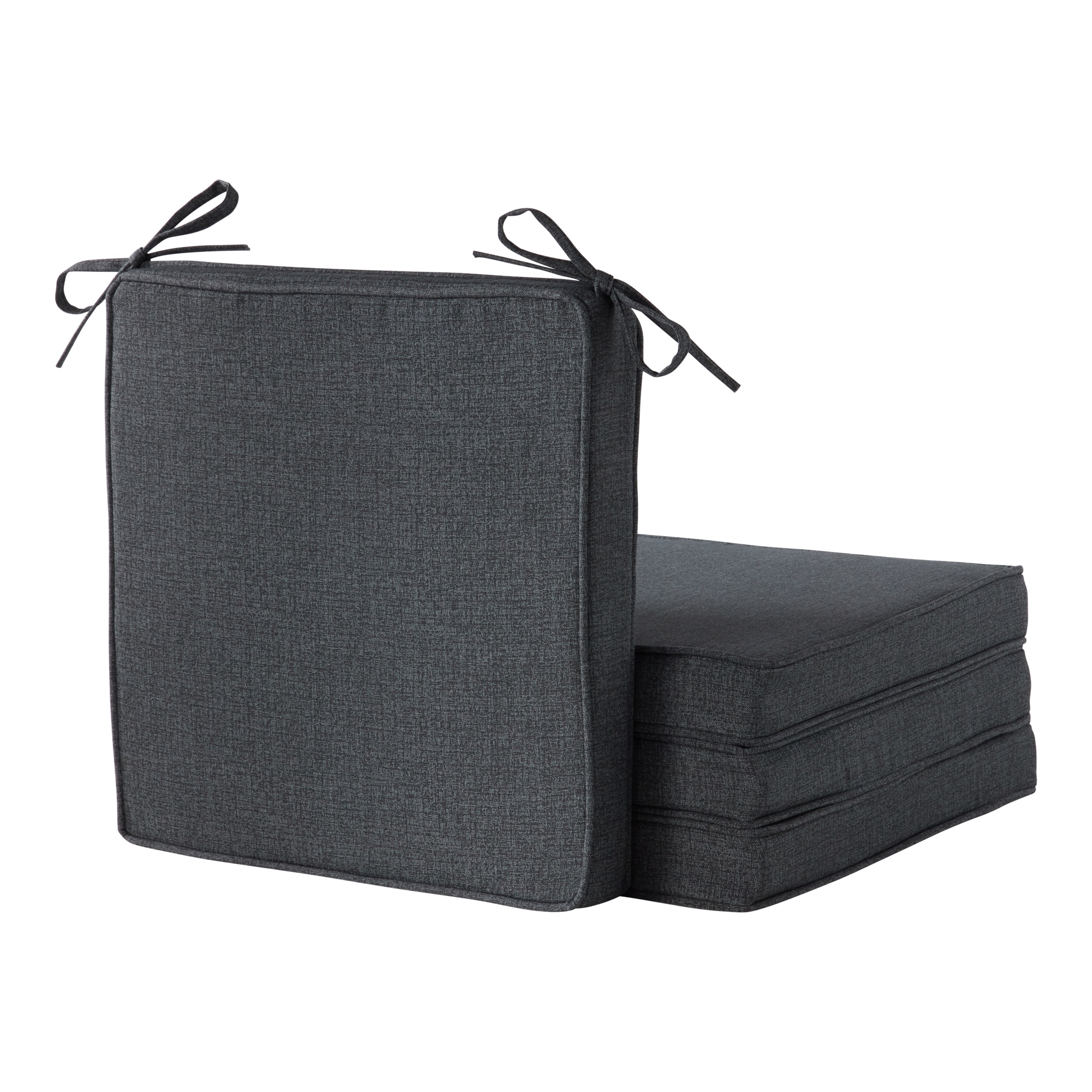 Greendale Home Fashions OP2100S4-CARBON 18-in x 18-in 4 -Piece Carbon Patio chair cushion