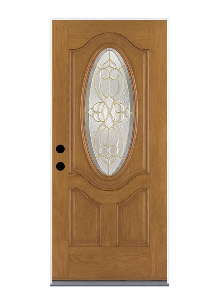 Therma-Tru Benchmark Doors Willowbrook 36-in X 80-in Fiberglass Oval ...