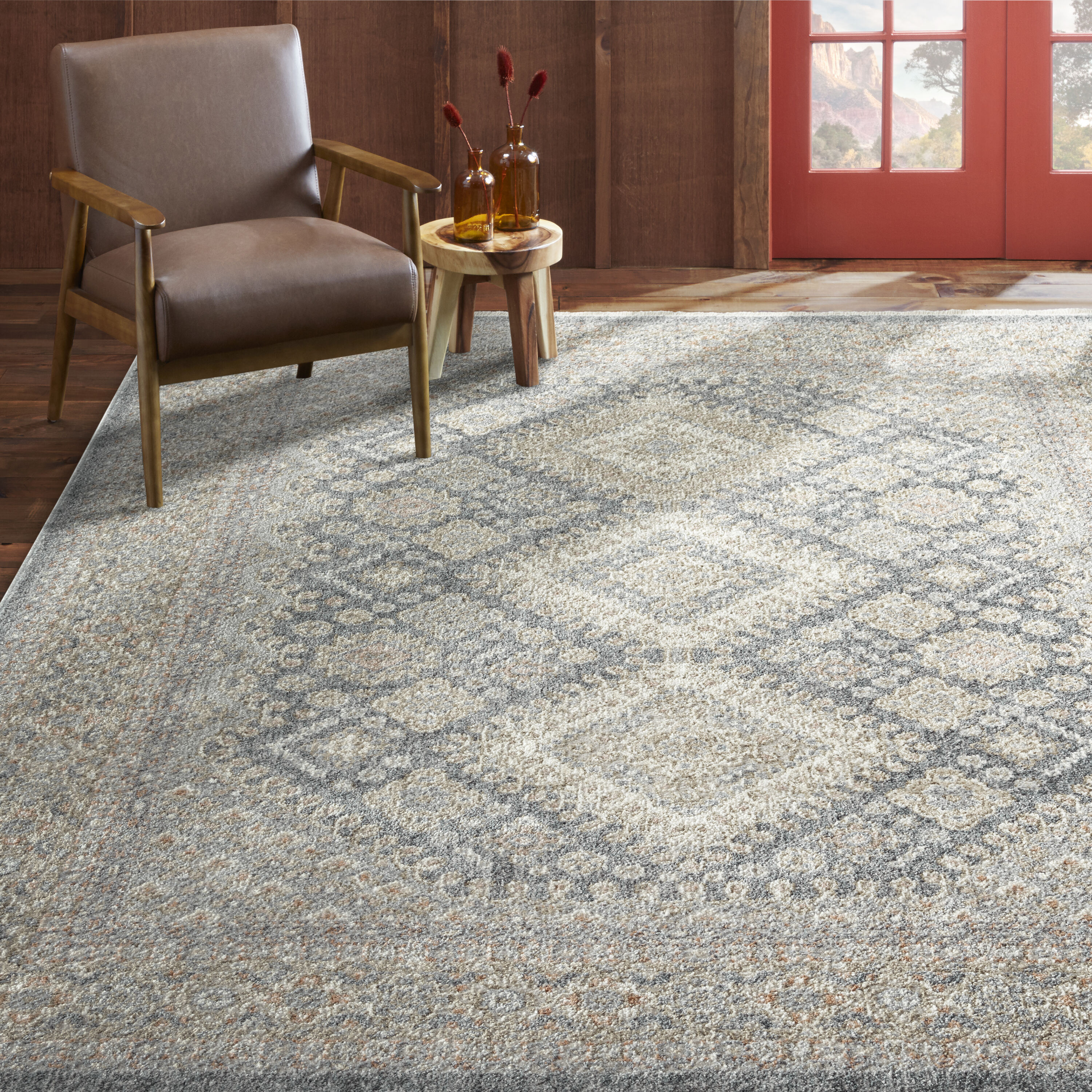 allen + roth Blue Gem 8 x 10 Navy-ivory Indoor Area Rug in the Rugs  department at
