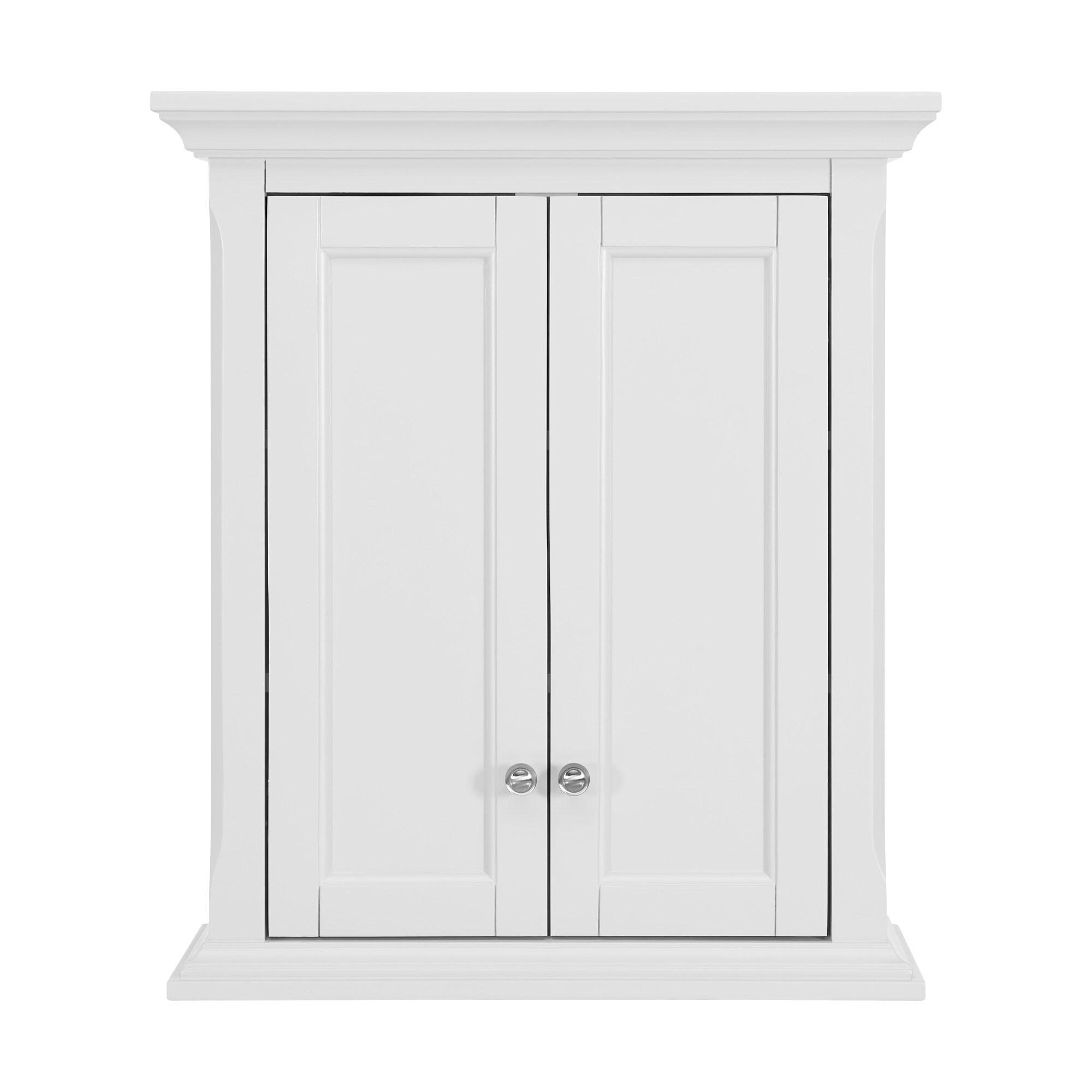 Allen Roth 25 In X 28 In X 11 In Swan White Bathroom Wall Cabinet At