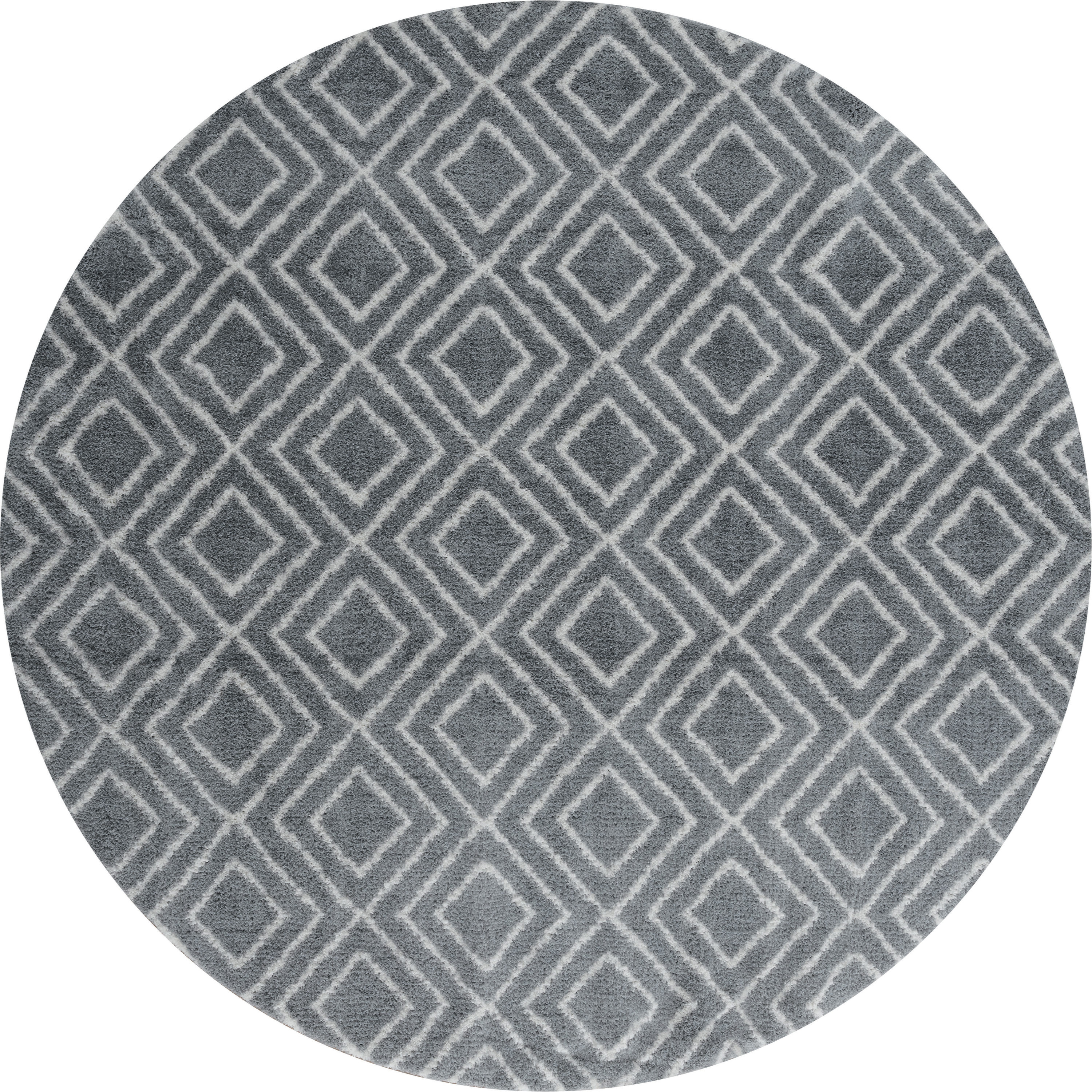 United Weavers Of America 1840 20072 88R Tranquility 8 x 8 (ft) Polyester Grey Round Indoor Geometric Area rug