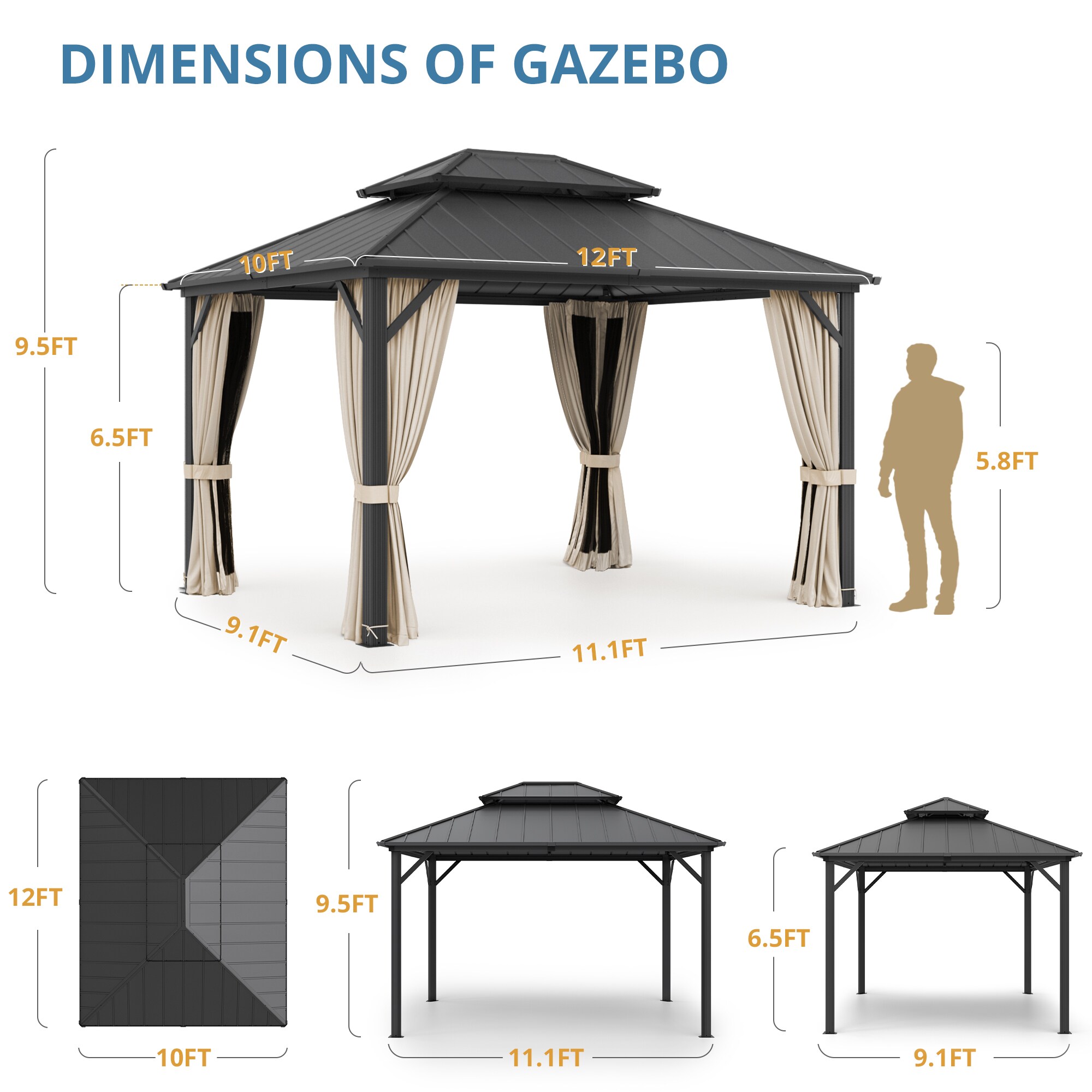 Yurevna KKLT-BL-1 Wood-Resin-Gazebos - View #10