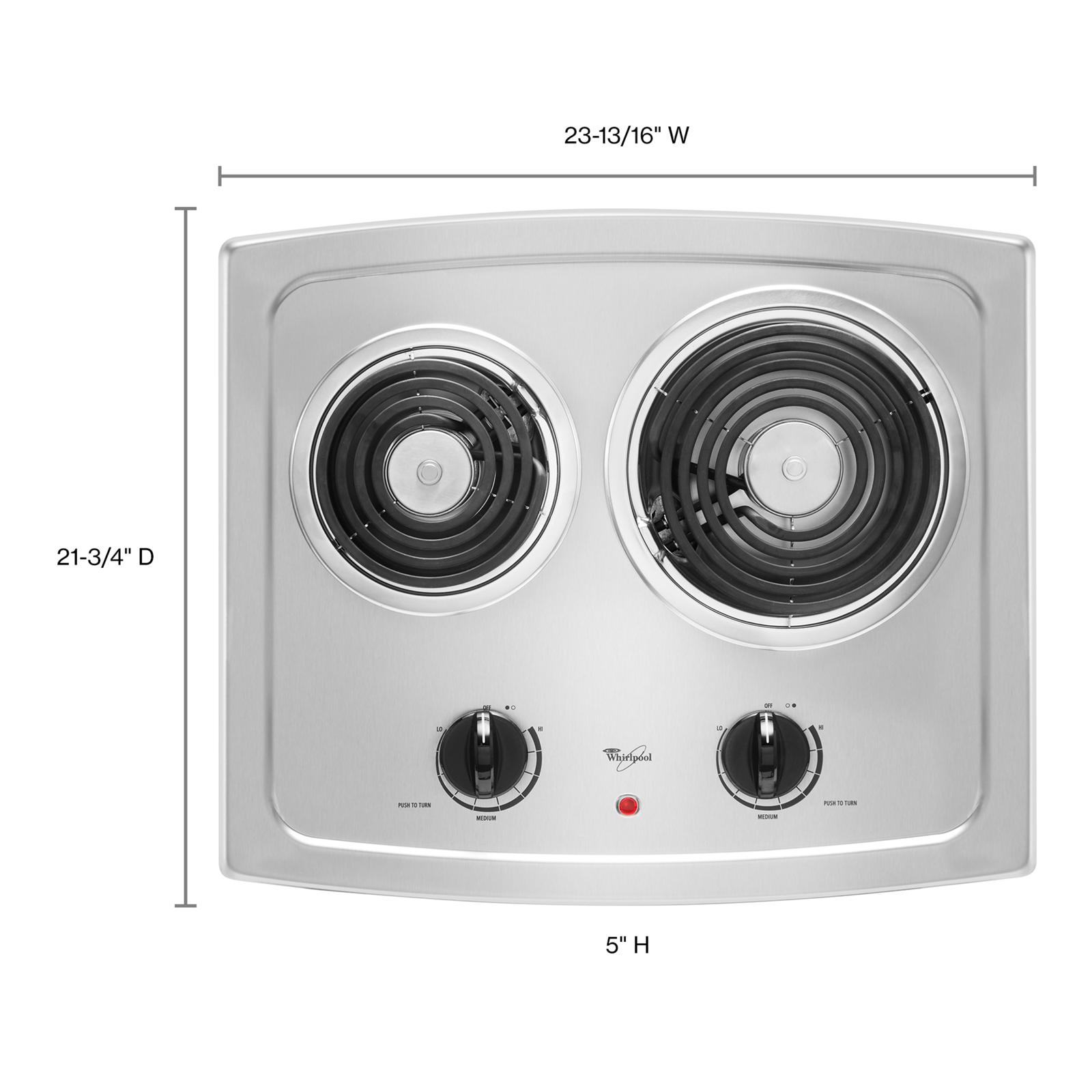 White Electric Countertop Range Spiral Coil Double Burners – R & B Import