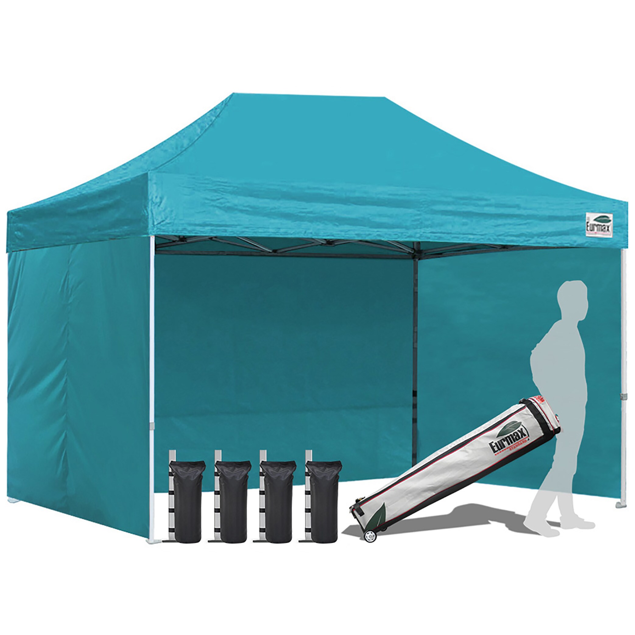 Eurmax 12-ft x 8-ft Rectangle Turquoise Pop-up Canopy in the Canopies ...