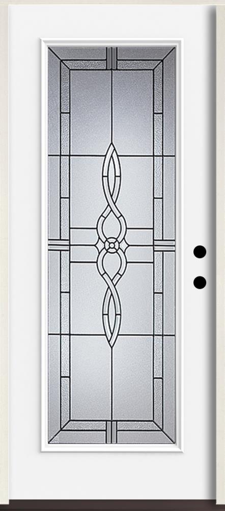 American Building Supply LO963340 Calista 36-in x 80-in x 4-5/8-in Fiberglass Full lite Left-hand inswing Unfinished Unfinished Prehung Front Door Insulating core