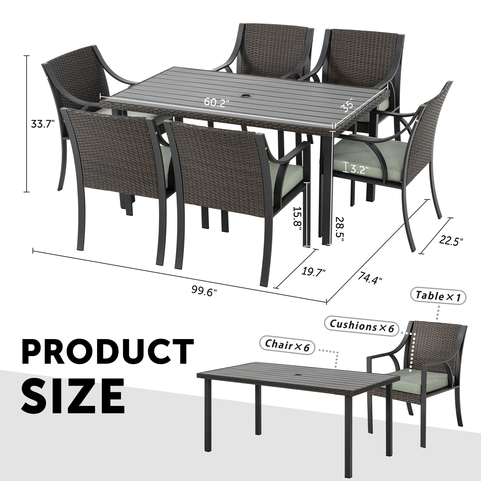  EL-CZ7-TB-ZL-WL3 Patio-Dining-Sets - View #2