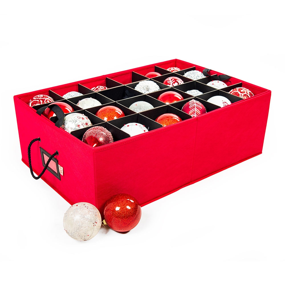 Santa's Bags 20-in x 10-in 72-Compartment Red Polyester Ornament