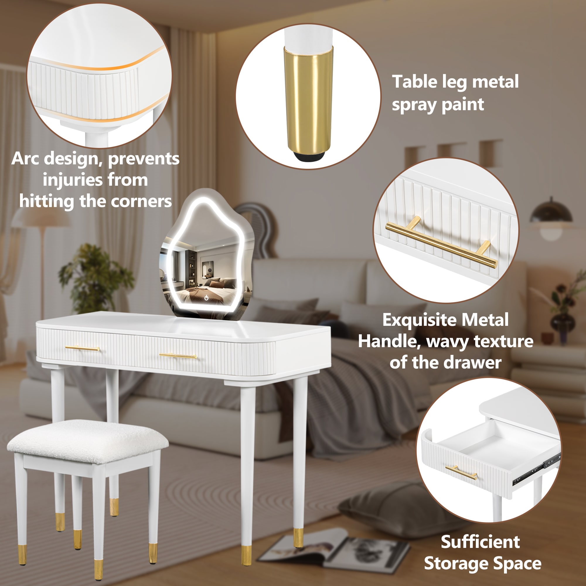 ModernLuxe N704P196657K Bedroom-Vanities - View #3