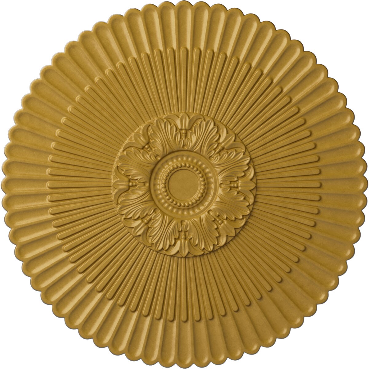Ekena Millwork CM41NEIGS Nexus 41-in W x 41-in L Painted Iridescent Gold Polyurethane Whole Ceiling Medallion