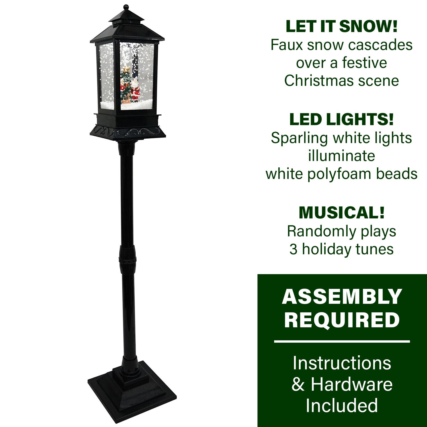 Fraser Hill Farm FHSL049A-BLK1 Table-Christmas-Decorations - View #2
