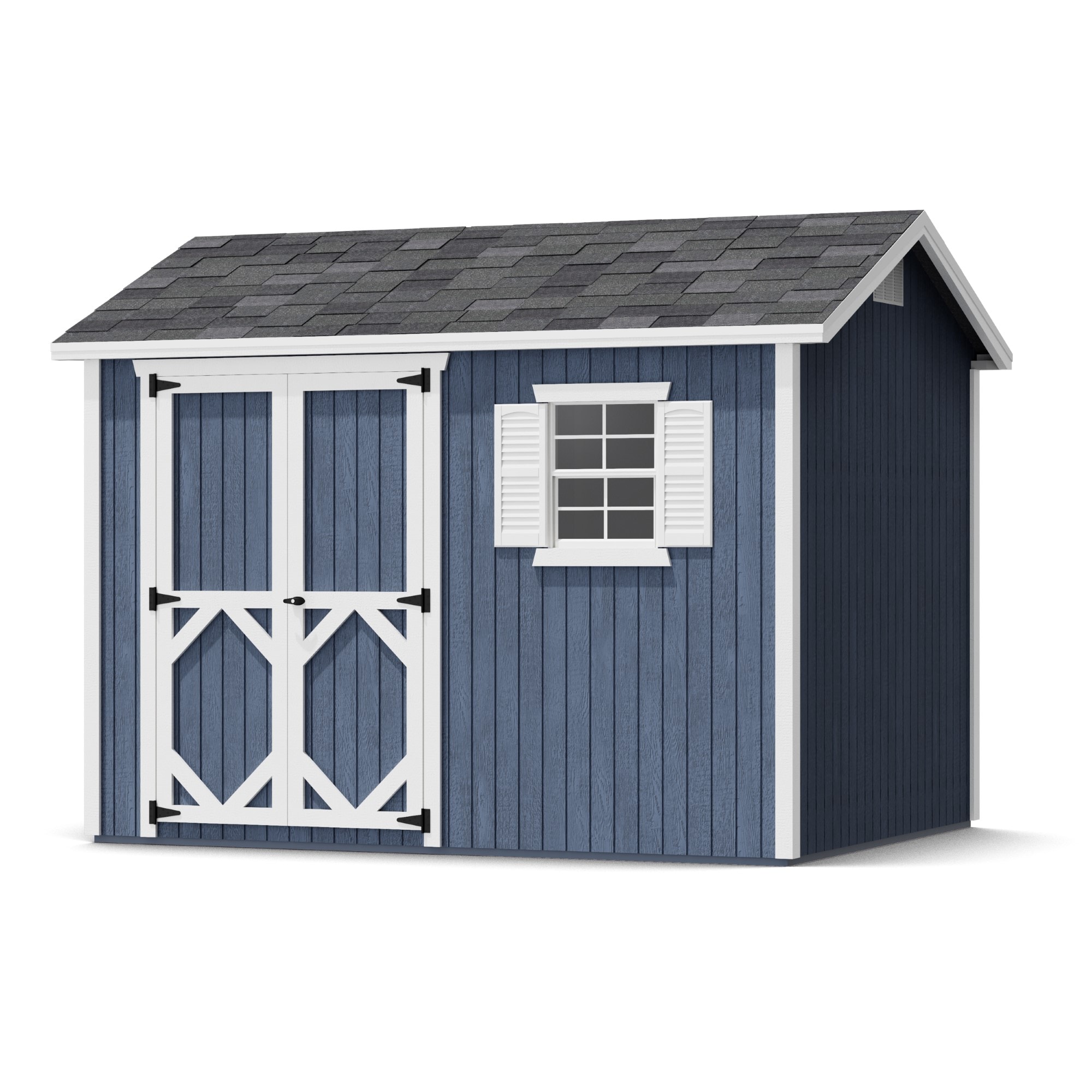 Little Cottage Co 8X10 CWS-PC Classic Workshop 8-ft x 10-ft Gable Style Wood Outdoor Storage Shed with 1 Windows 2 Doors