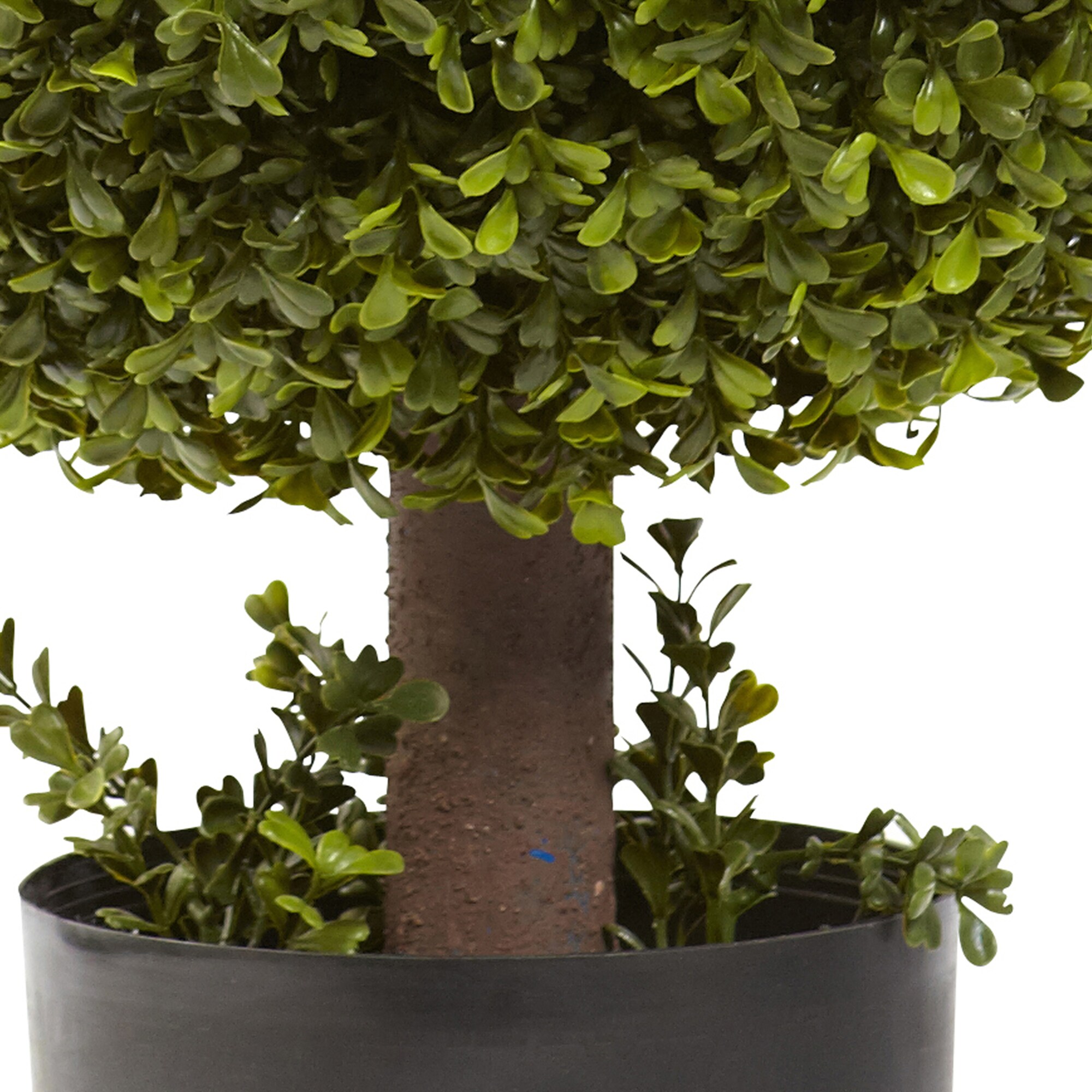 27-Inch Green Plastic Boxwood Ball Topiary with Pot