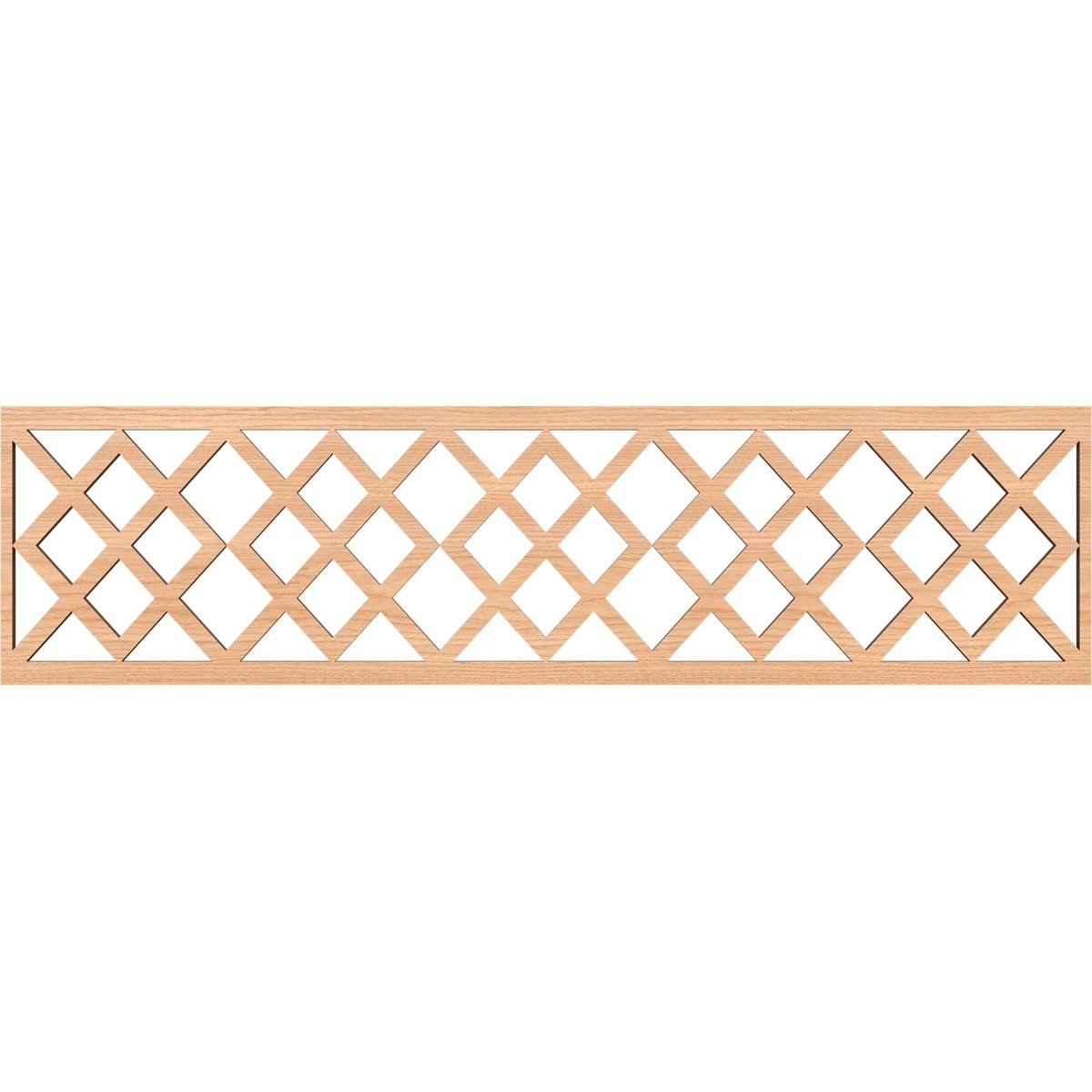 Ekena Millwork MLDB12X47HADHI Hadley Fretwork Flat Trim 12-in x 3.92-ft Hickory Brown Unfinished 2156719 Pierced Wall Panel Moulding