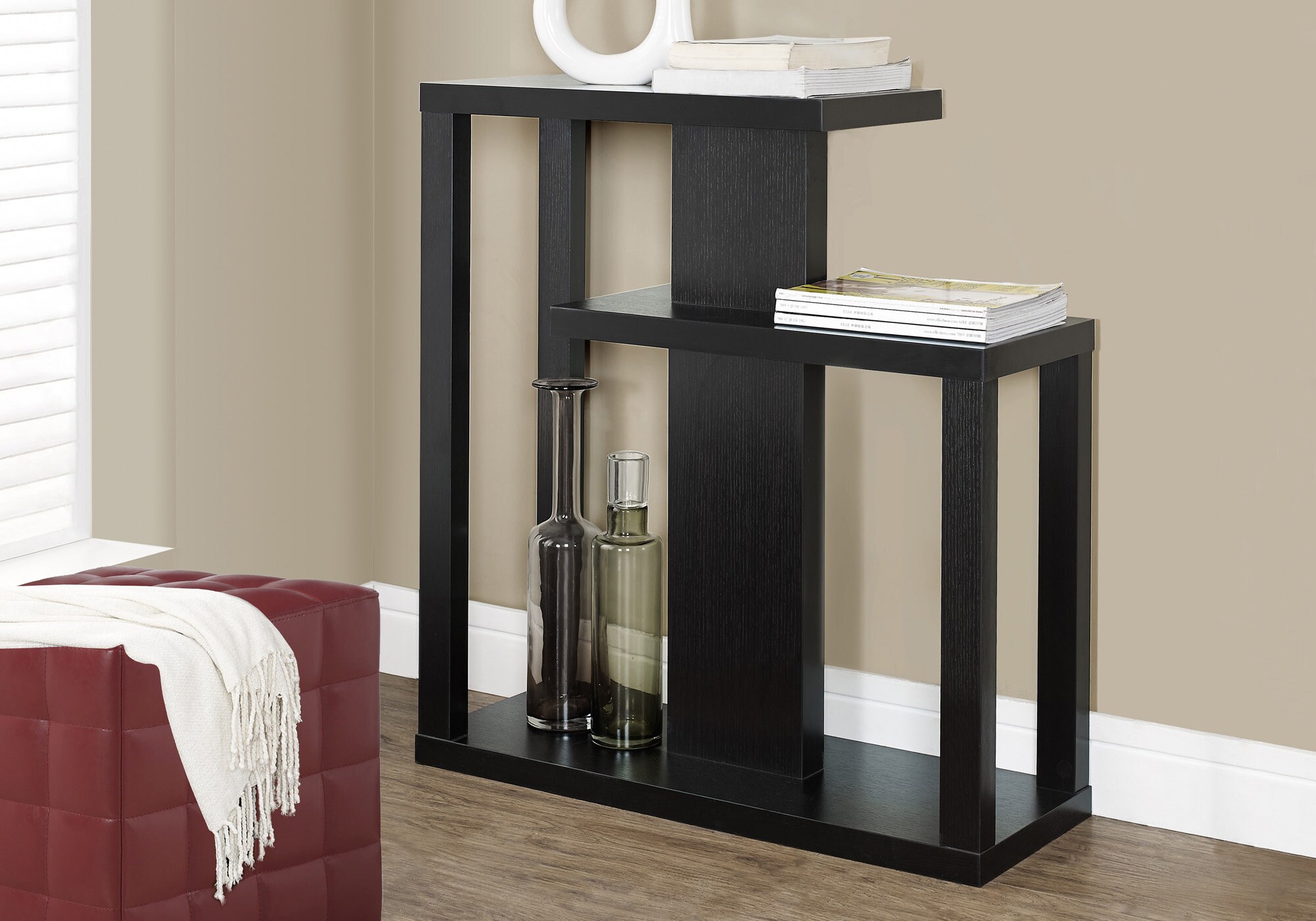 Monarch Specialties Modern Cappuccino Console Table At