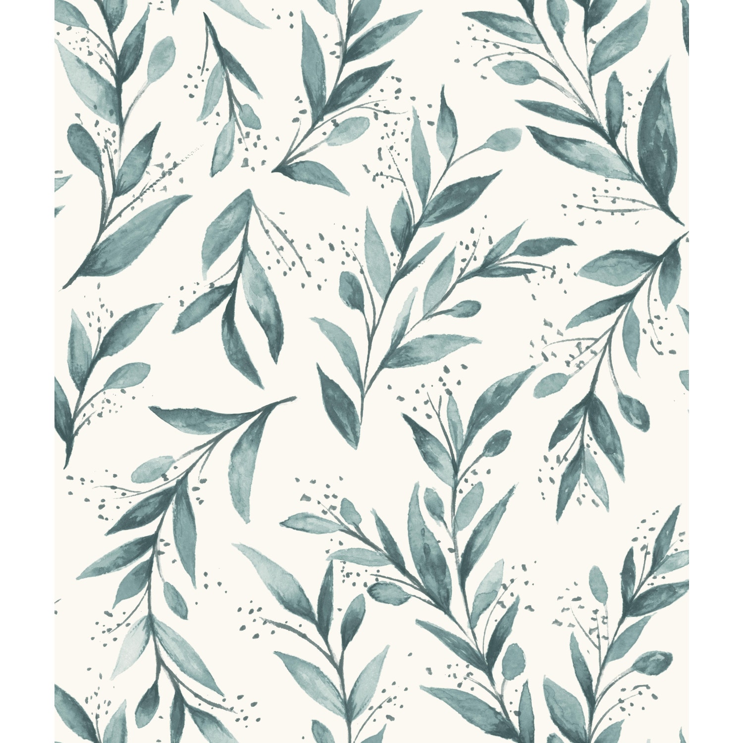 Magnolia Home ME1536 56-sq ft Weekends (Teal) Paper Floral Prepasted Soak and Hang Wallpaper
