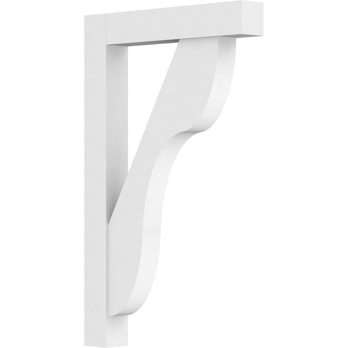 Ekena Millwork BKTP03X24X32CAR05 Standard Carmel 3-in x 24-in x 32-in White PVC Standard bracket