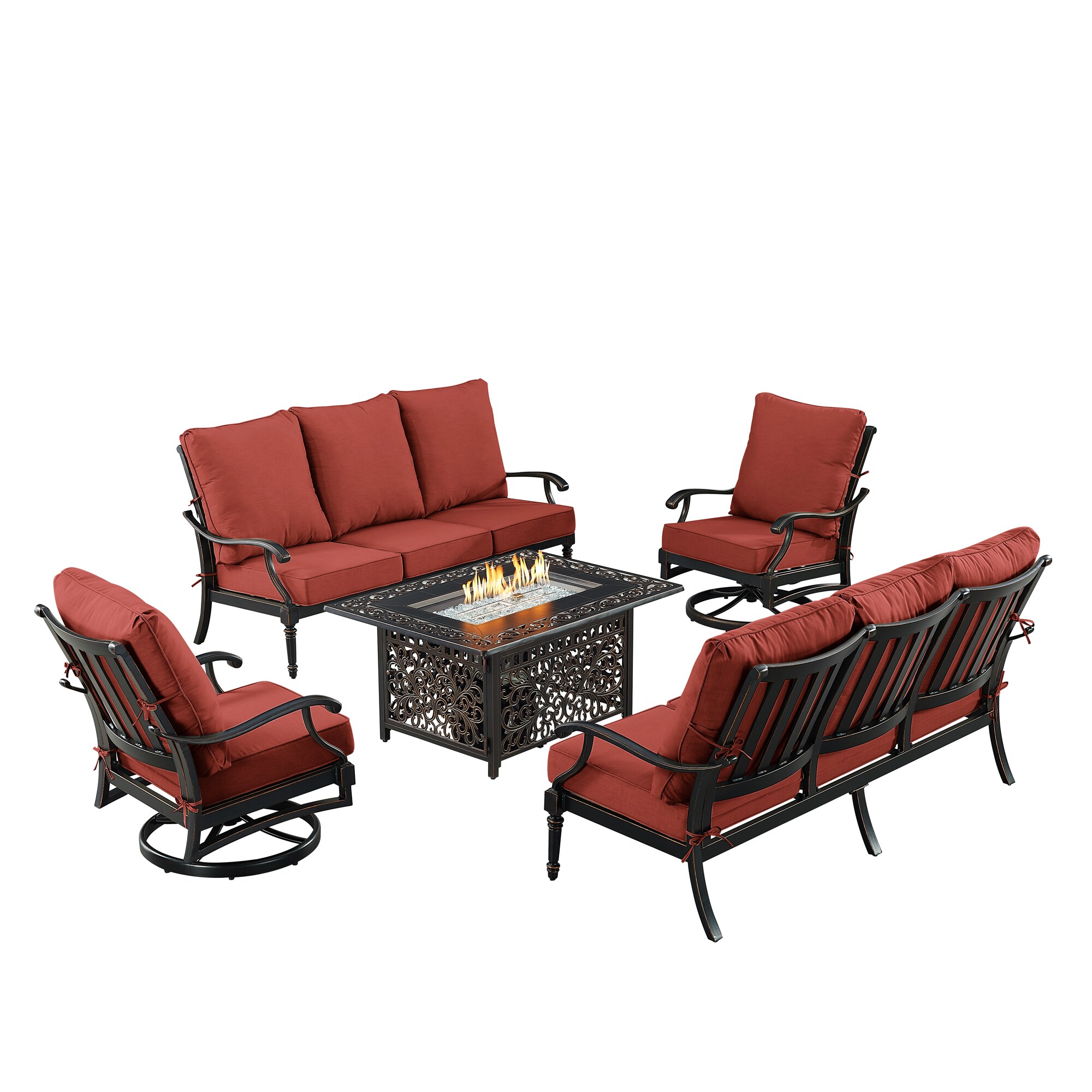 Oakland Living SHAO2SF2CHCABOSRDCUA Patio-Conversation-Sets - View #2