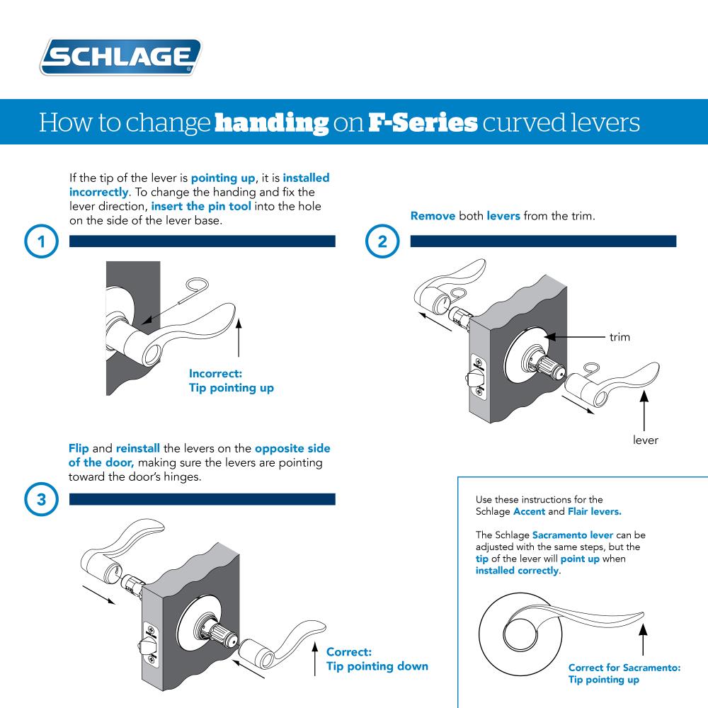 Schlage F10 SAC 626 Door-Handles - View #5