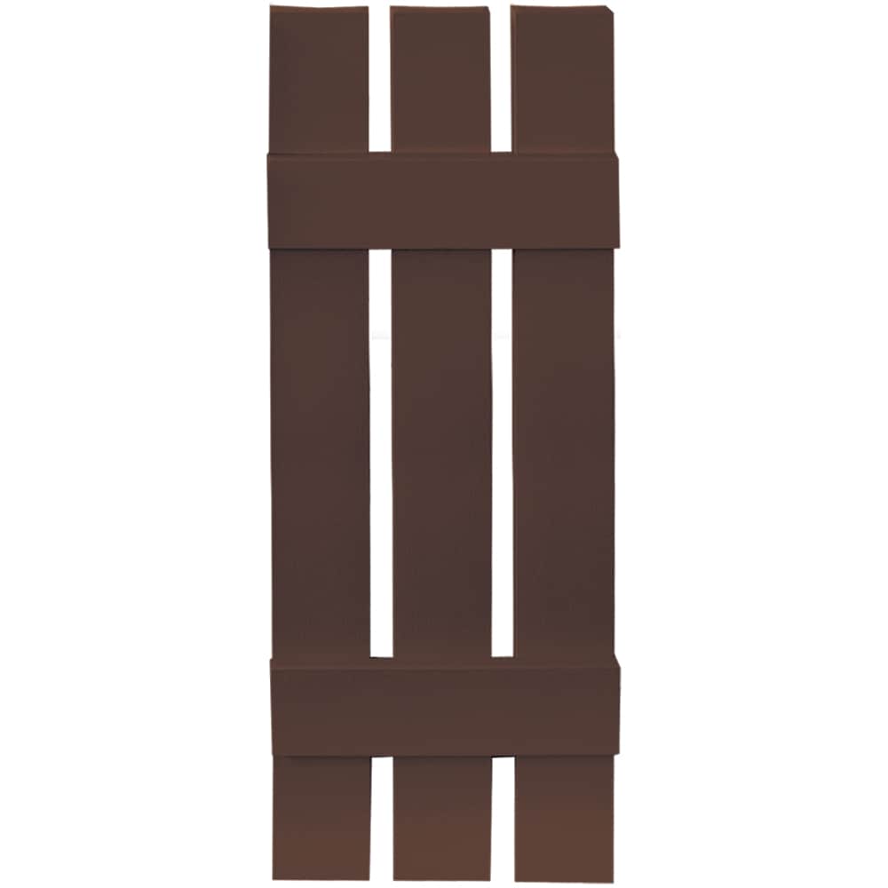 Vantage V5371235009 11.875-in W x 35-in H Chocolate Brown Spaced Exterior Shutters