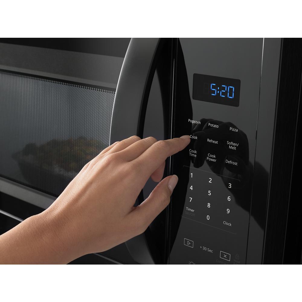 whirlpool 1.7 cu ft over the range microwave in black