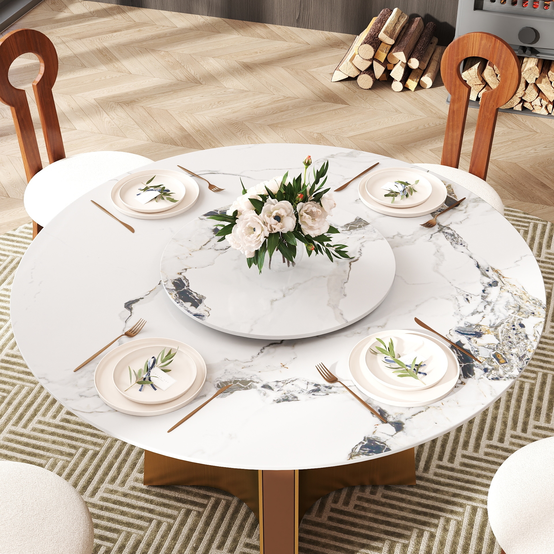 BuotiqHom DH-B-135F60-1G Dining-Tables - View #2